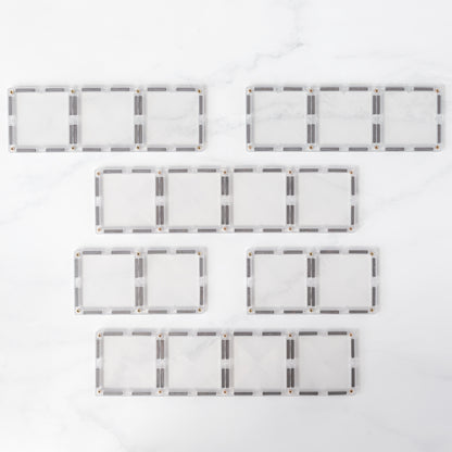 Connetix - 12 Piece Clear Rectangle Pack Magnetic Tiles