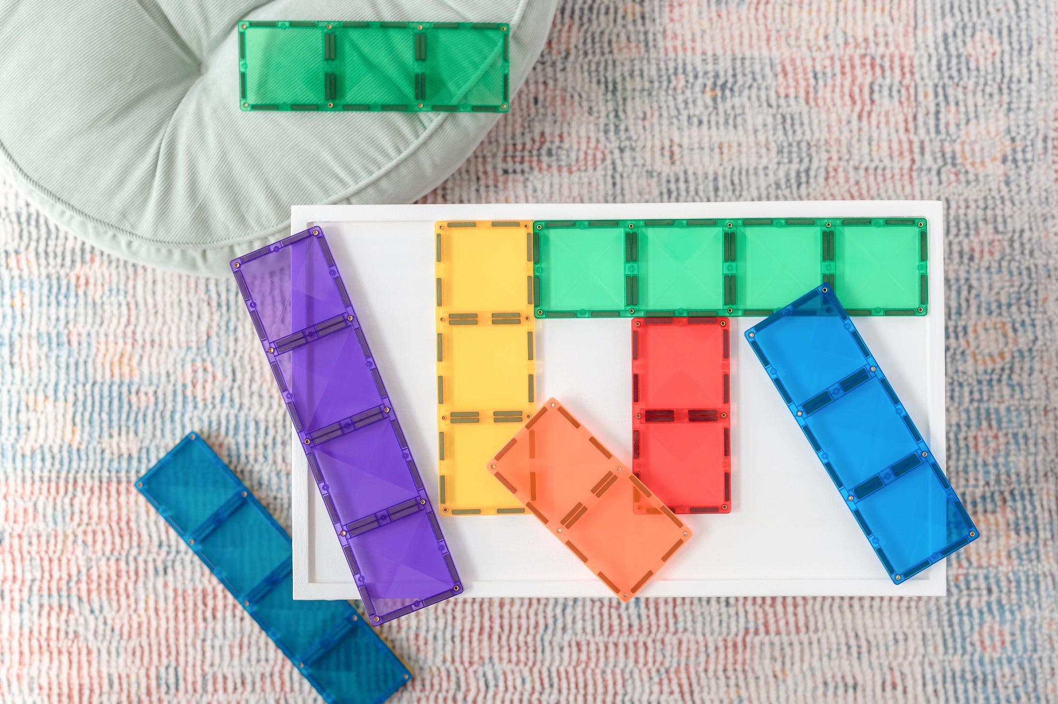 Connetix - Rainbow Rectangle Pack - 18 Piece Magnetic Tiles - Connetix - littleyoyo.ca