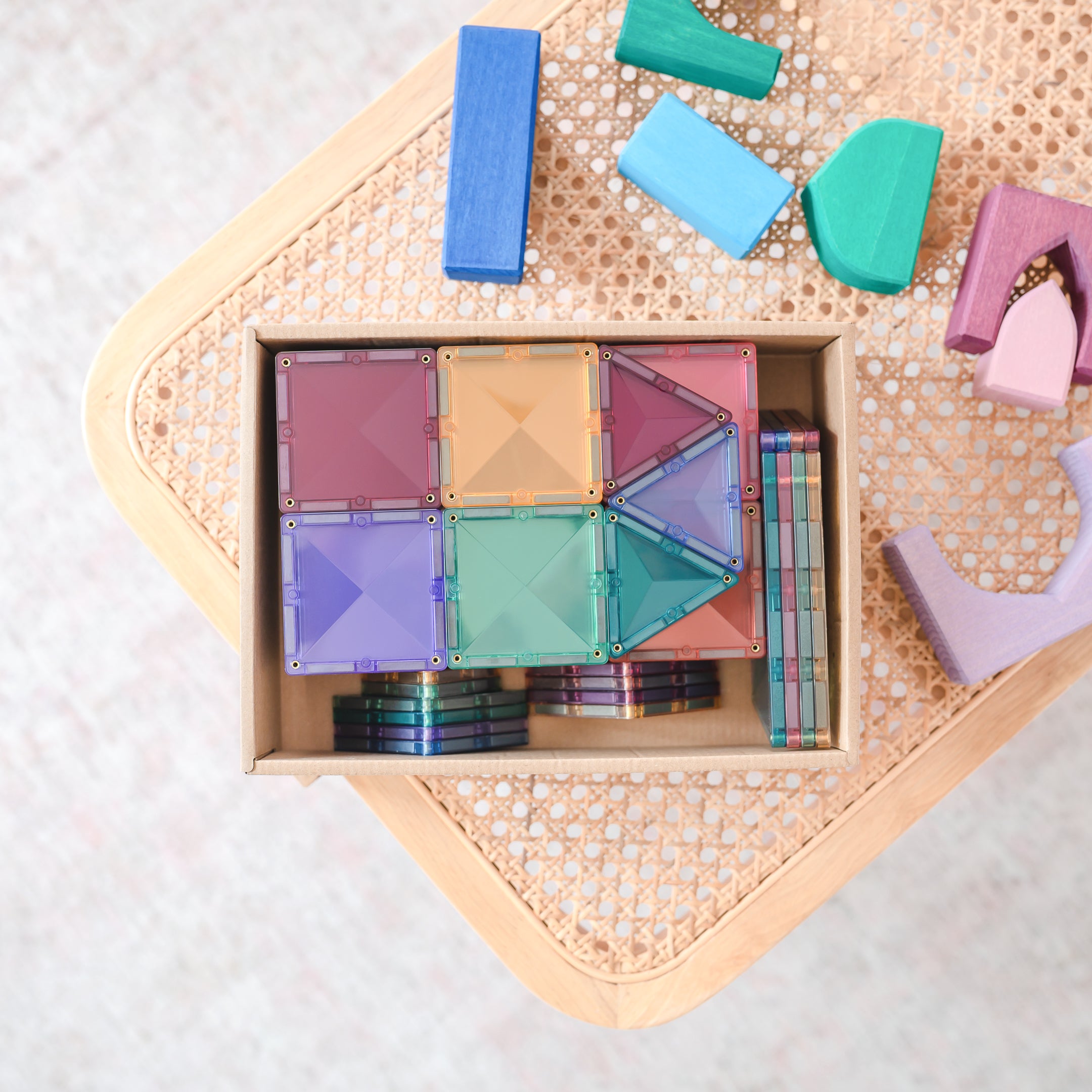 Connetix - Pastel Starter Pack - 64 Piece Magnetic Tiles - Connetix - littleyoyo.ca