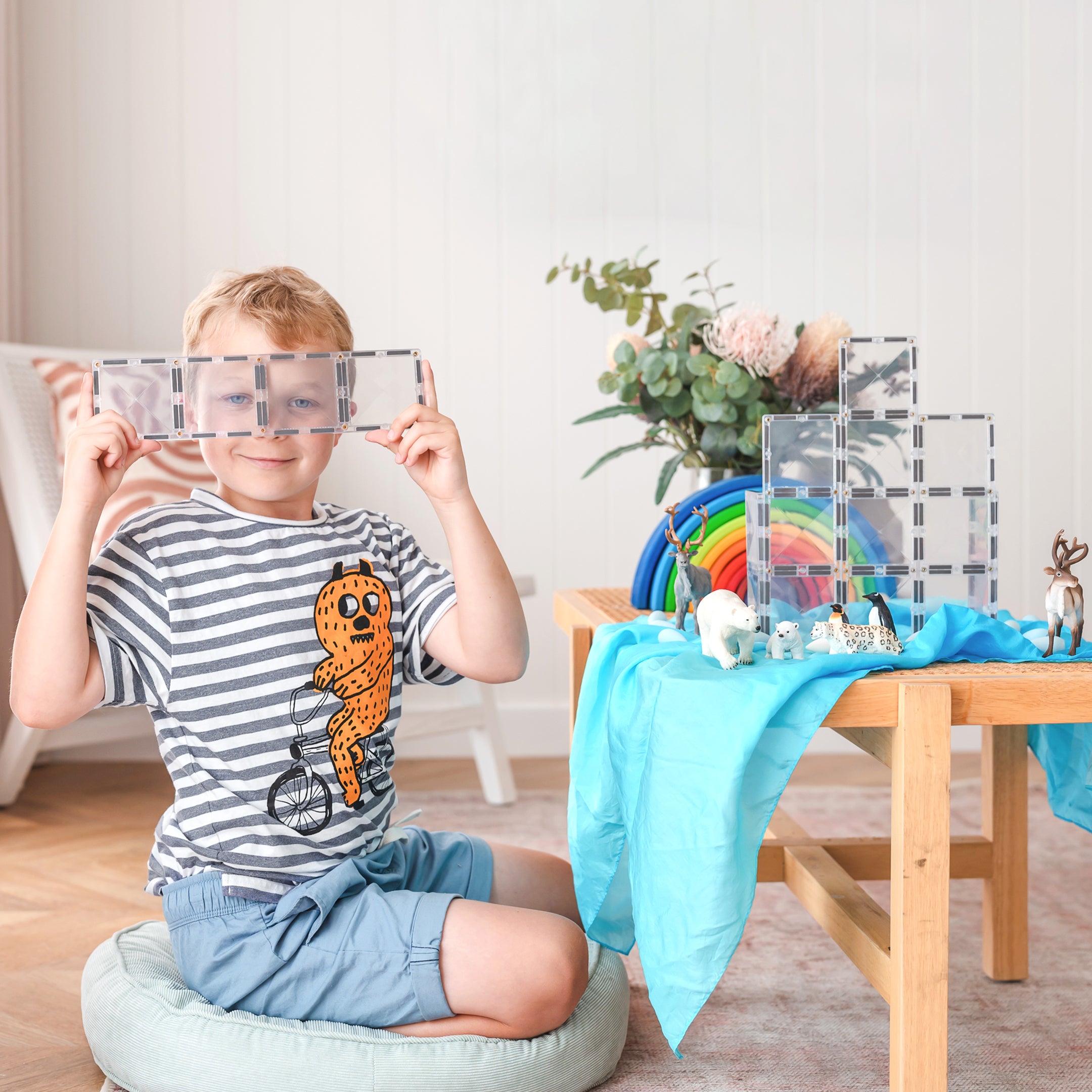 Connetix - Clear Rectangle Pack - 12 Piece Magnetic Tiles - Connetix - littleyoyo.ca