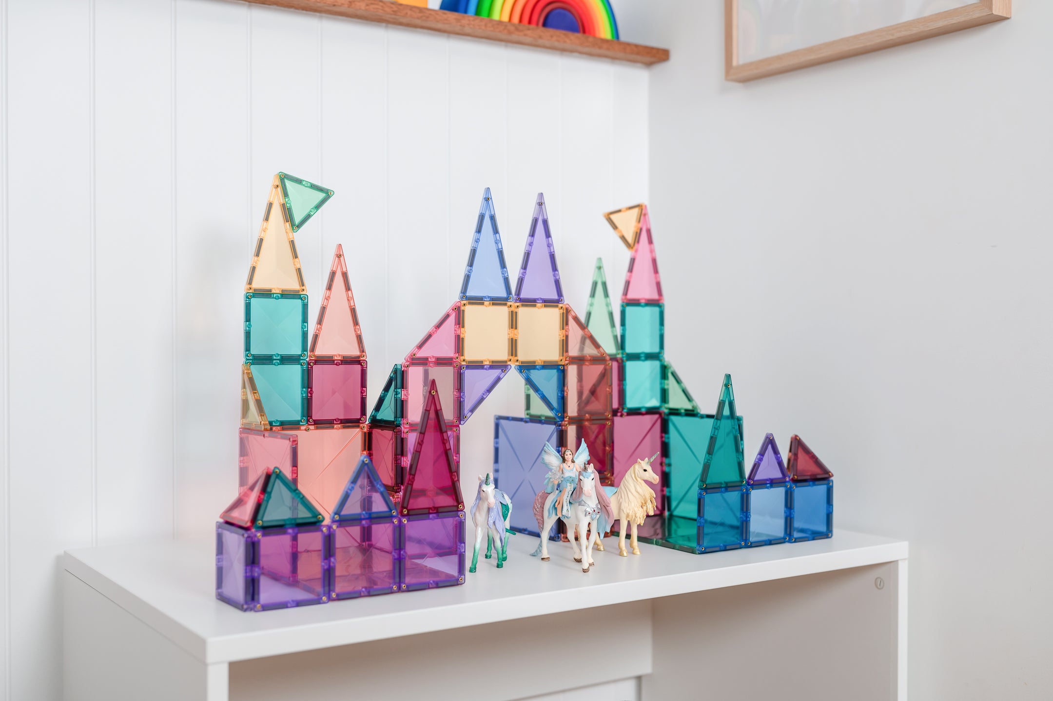 Connetix - Pastel Starter Pack - 64 Piece Magnetic Tiles - Connetix - littleyoyo.ca