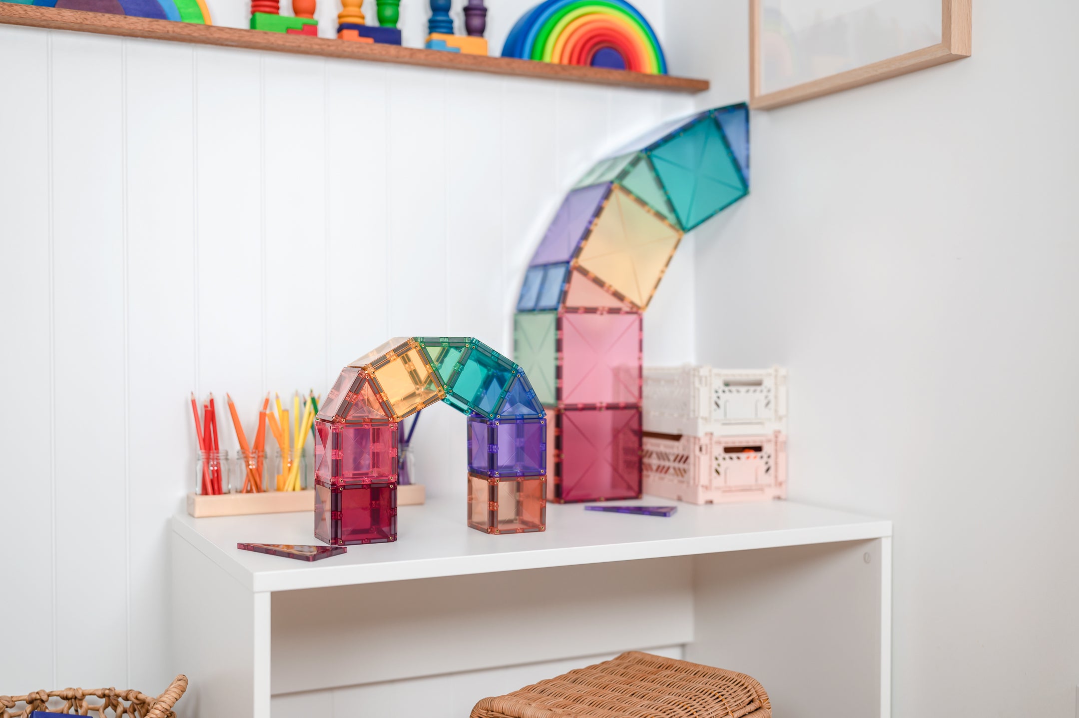 Connetix - Pastel Starter Pack - 64 Piece Magnetic Tiles - Connetix - littleyoyo.ca