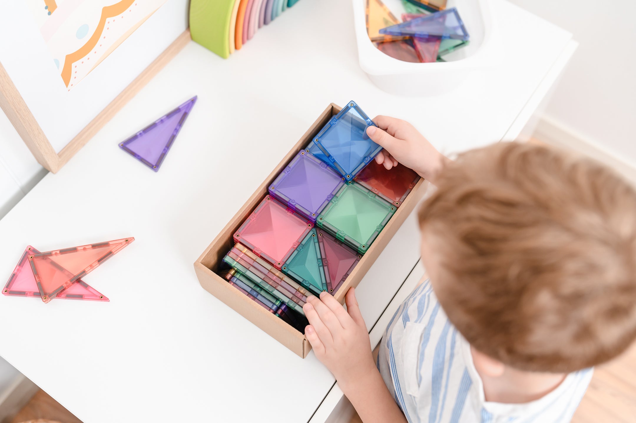 Connetix - Pastel Starter Pack - 64 Piece Magnetic Tiles - Connetix - littleyoyo.ca