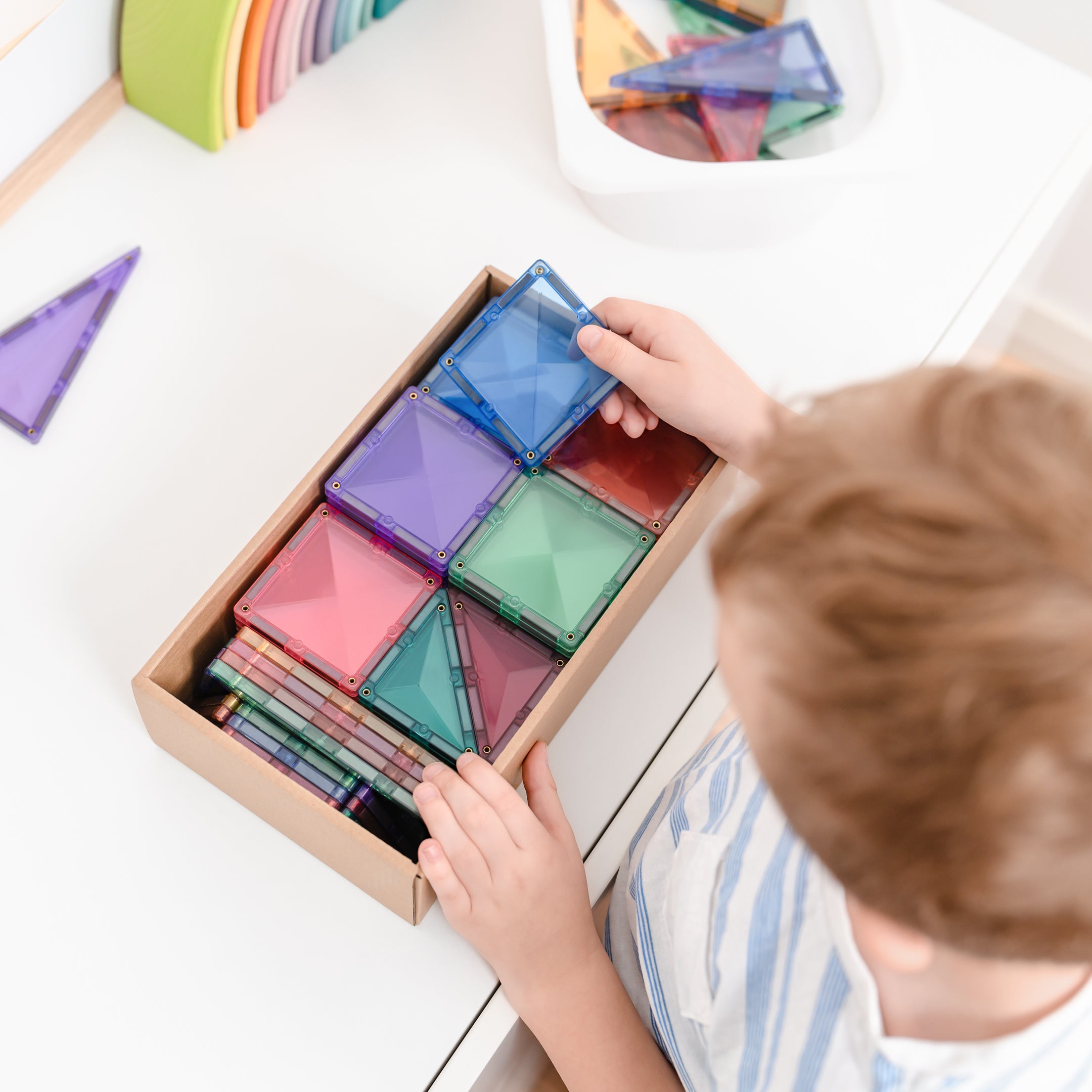 Connetix - Pastel Starter Pack - 64 Piece Magnetic Tiles - Connetix - littleyoyo.ca