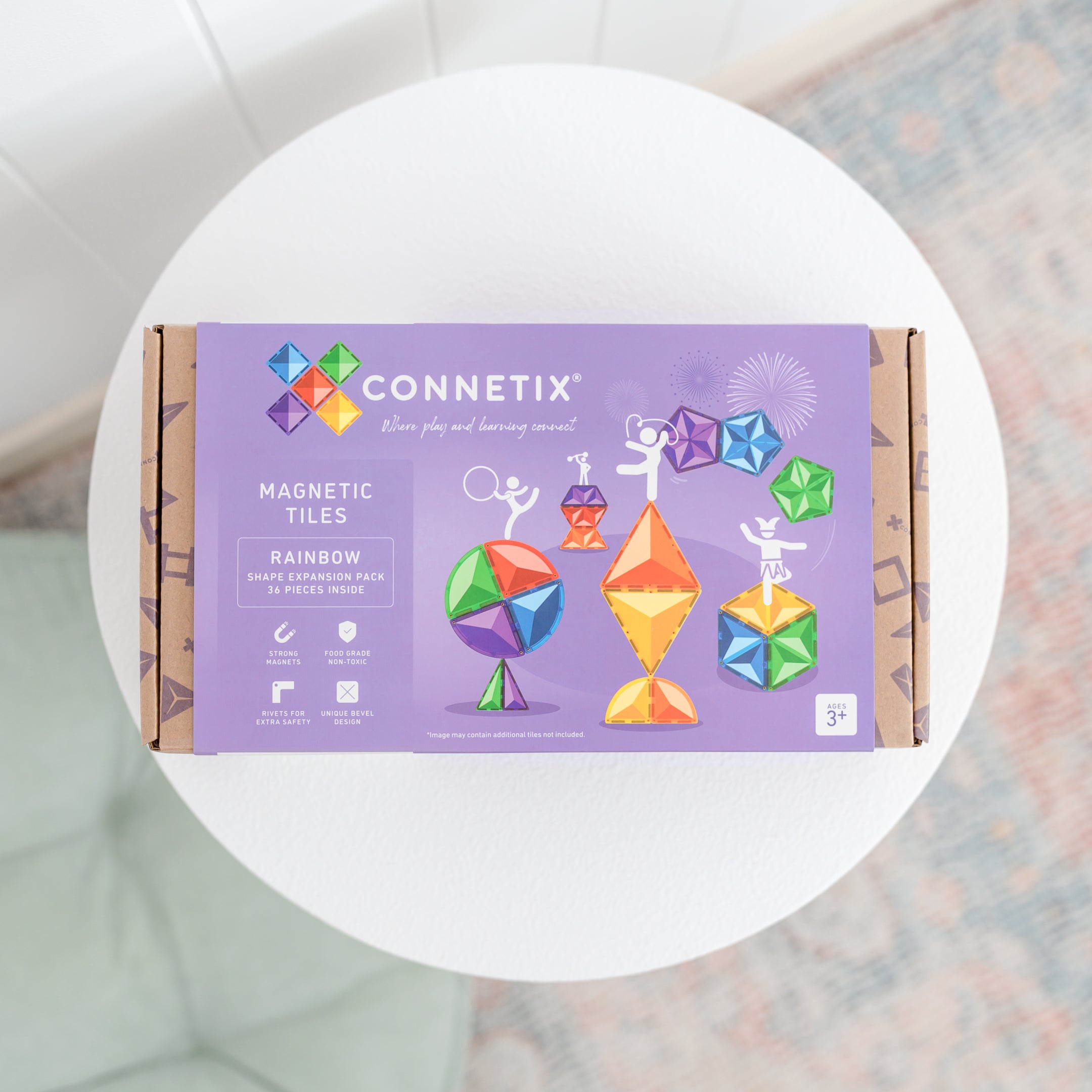 Connetix - Rainbow Shape Expansion Pack - 36 Piece Magnetic Tiles - Connetix - littleyoyo.ca