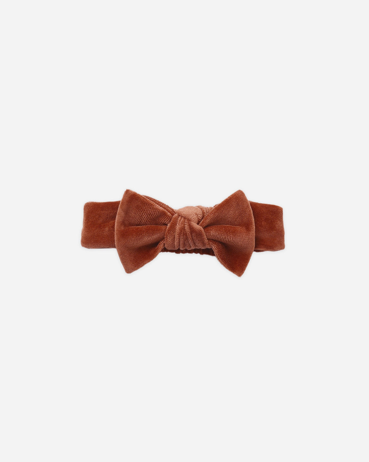 Quincy Mae Velour Bow Headband Redwood