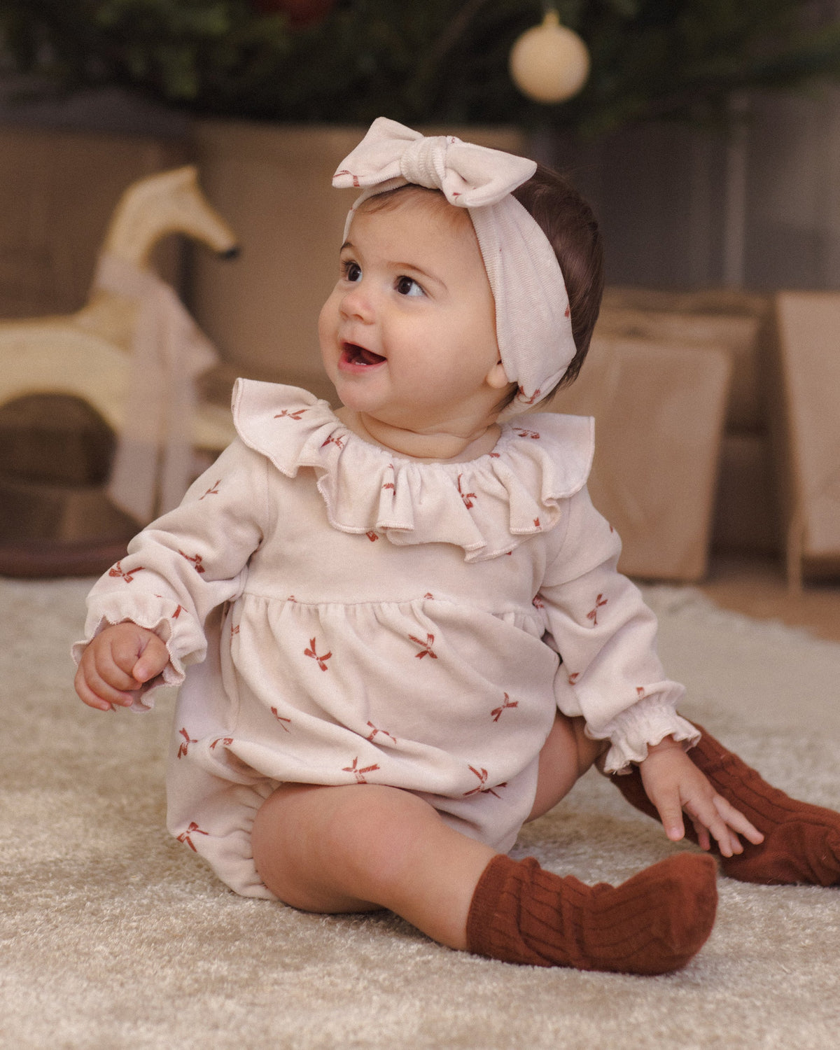 Quincy Mae Wendy Romper Red Bows