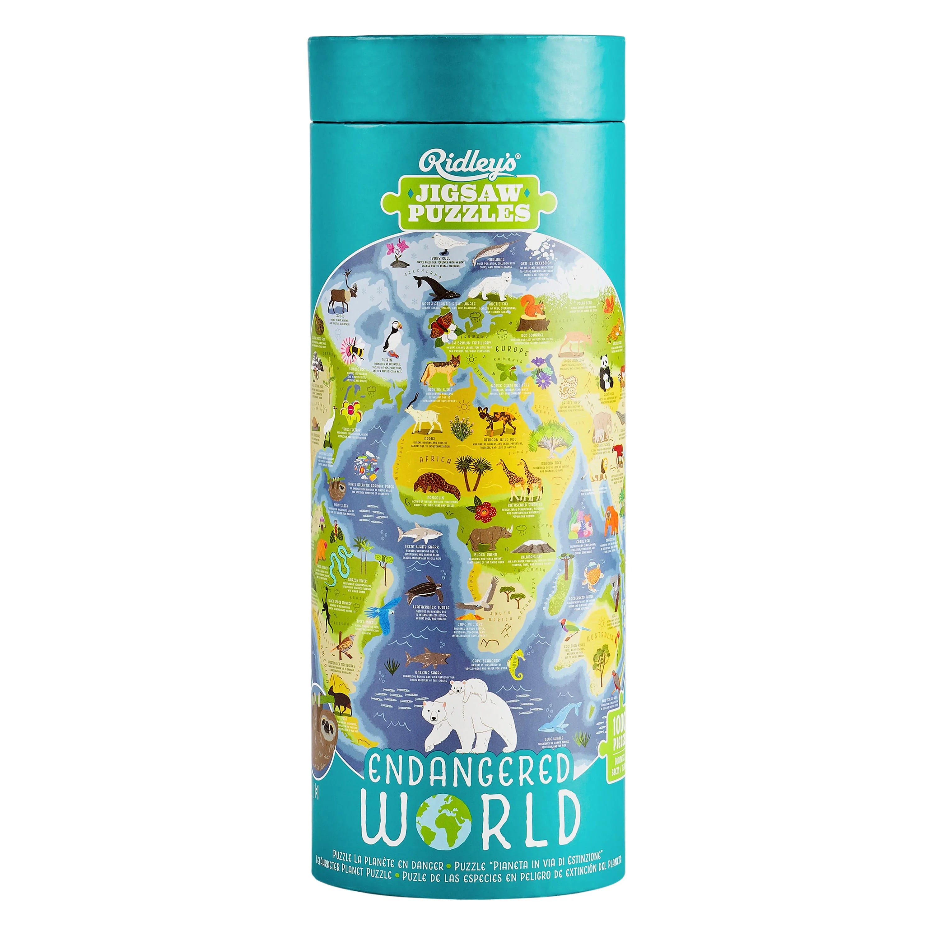 Ridley's Games - Endangered World - 1000 Piece Jigsaw Puzzle - Ridley's Games - littleyoyo.ca