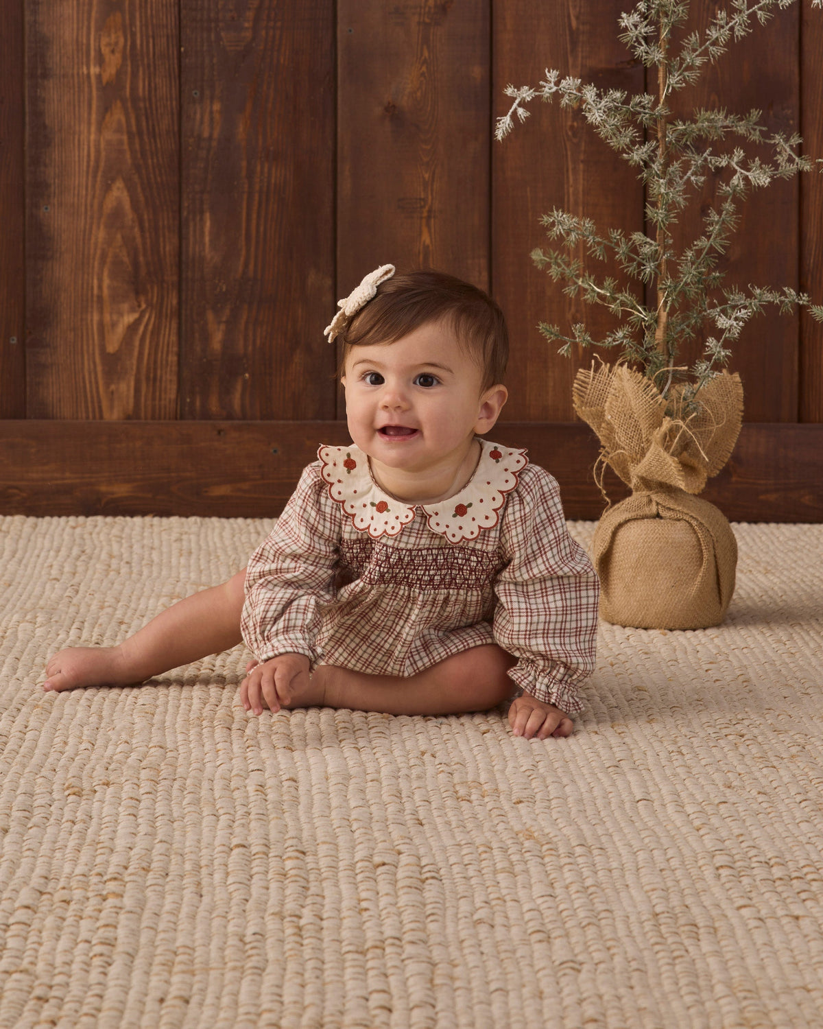 Quincy Mae Callie Romper Christmas Plaid