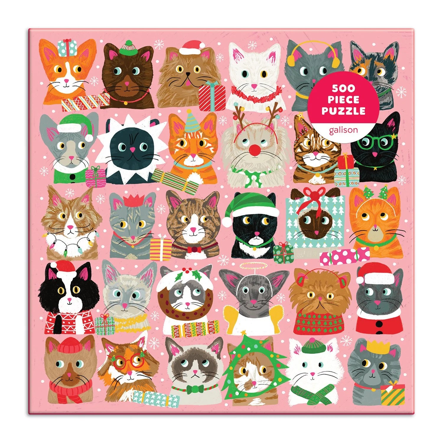Festive Furballs - 500 Piece Jigsaw Puzzle - Galison - littleyoyo.ca
