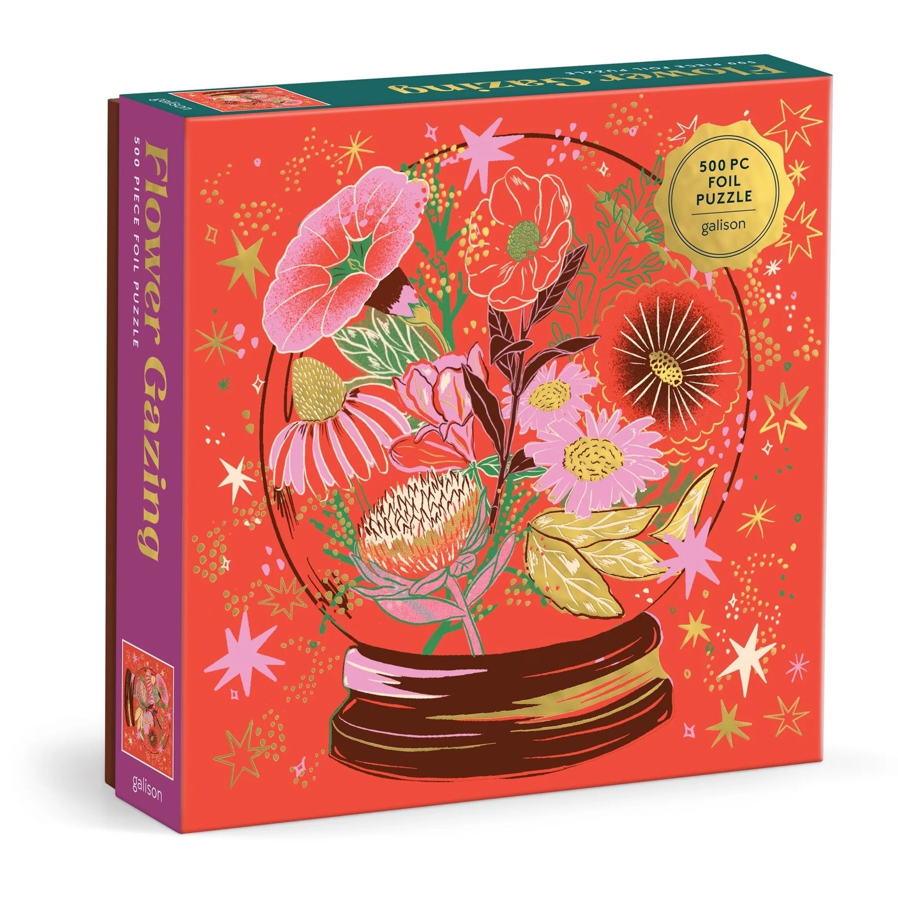 Flower Gazing - 500pc Foil Jigsaw Puzzle - Galison - littleyoyo.ca