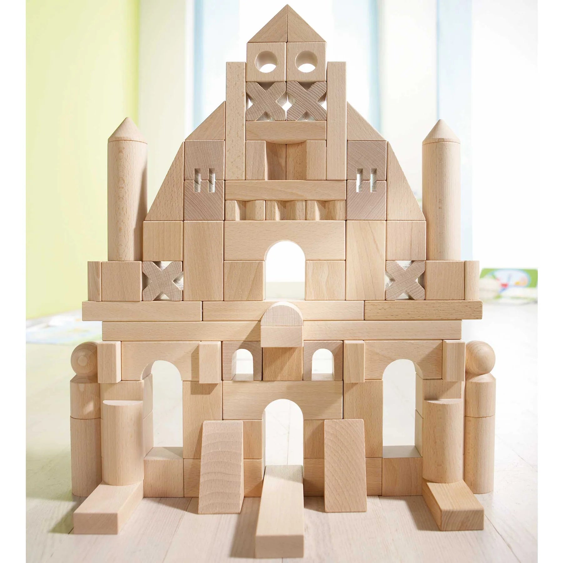 HABA - Basic Building Blocks 102 Piece Extra Large Wooden Starter Set - HABA - littleyoyo.ca