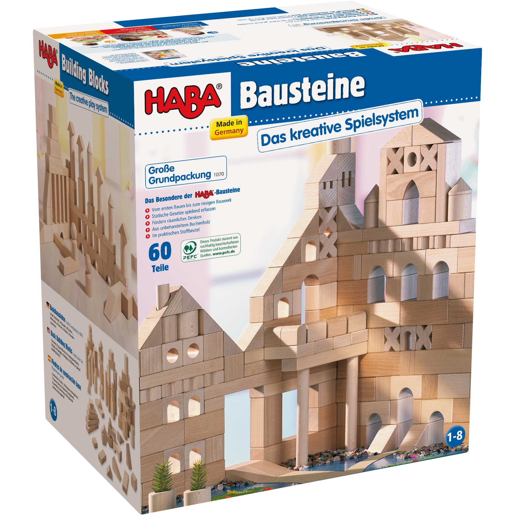HABA - Basic Building Blocks 60 Piece Large Starter Set - HABA - littleyoyo.ca