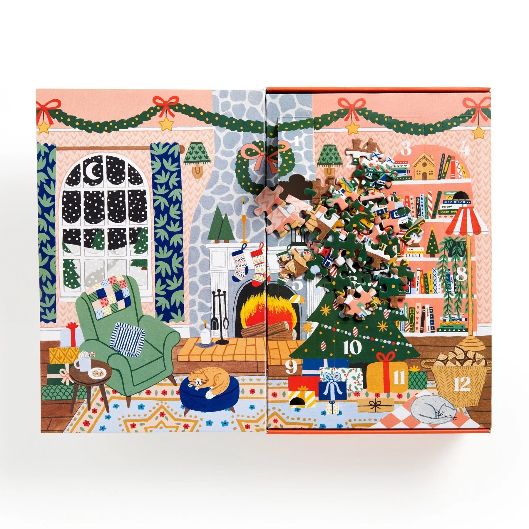 Home for the Holidays Advent Puzzle Calendar - 500pc Jigsaw Puzzle - Galison - littleyoyo.ca