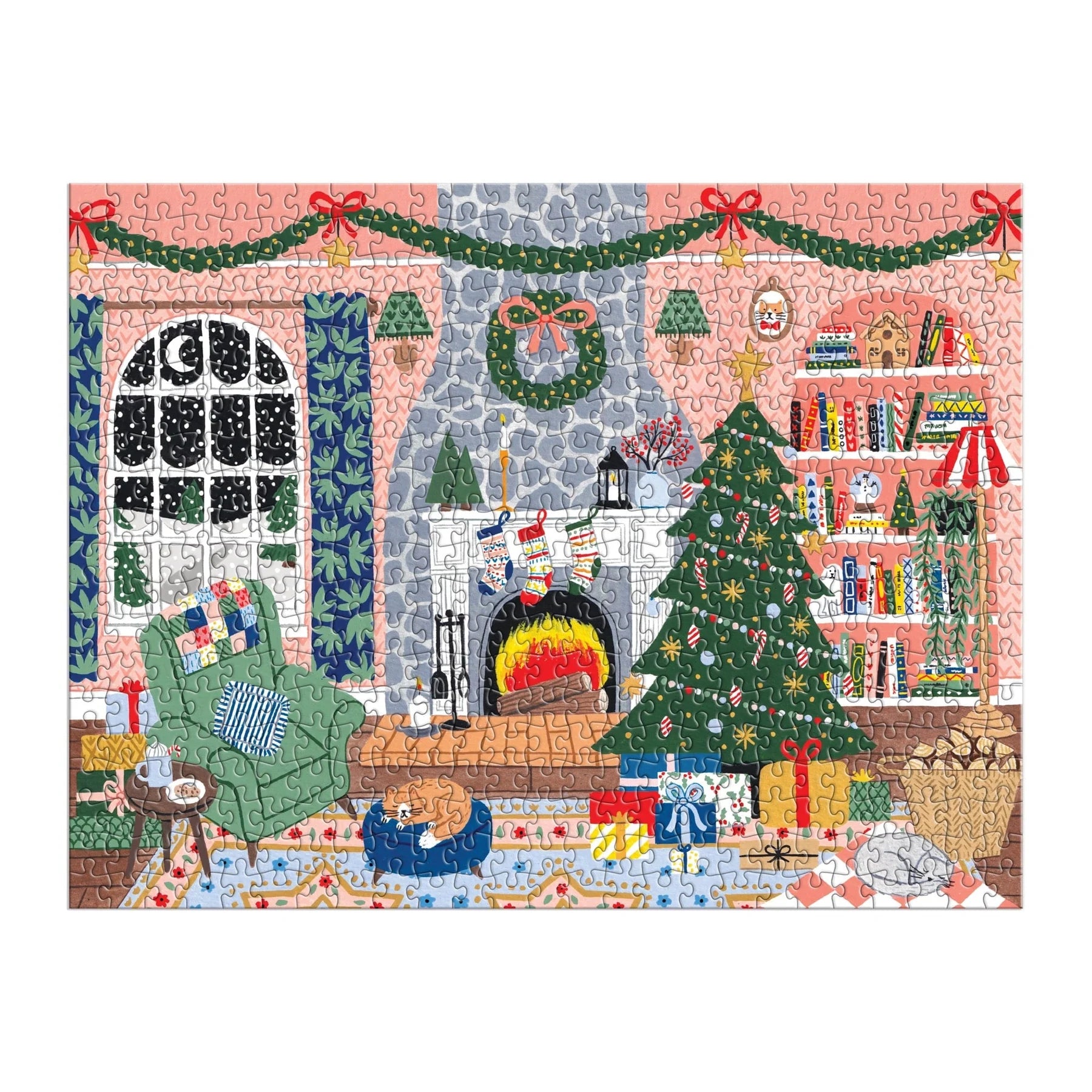 Home for the Holidays Advent Puzzle Calendar - 500pc Jigsaw Puzzle - Galison - littleyoyo.ca