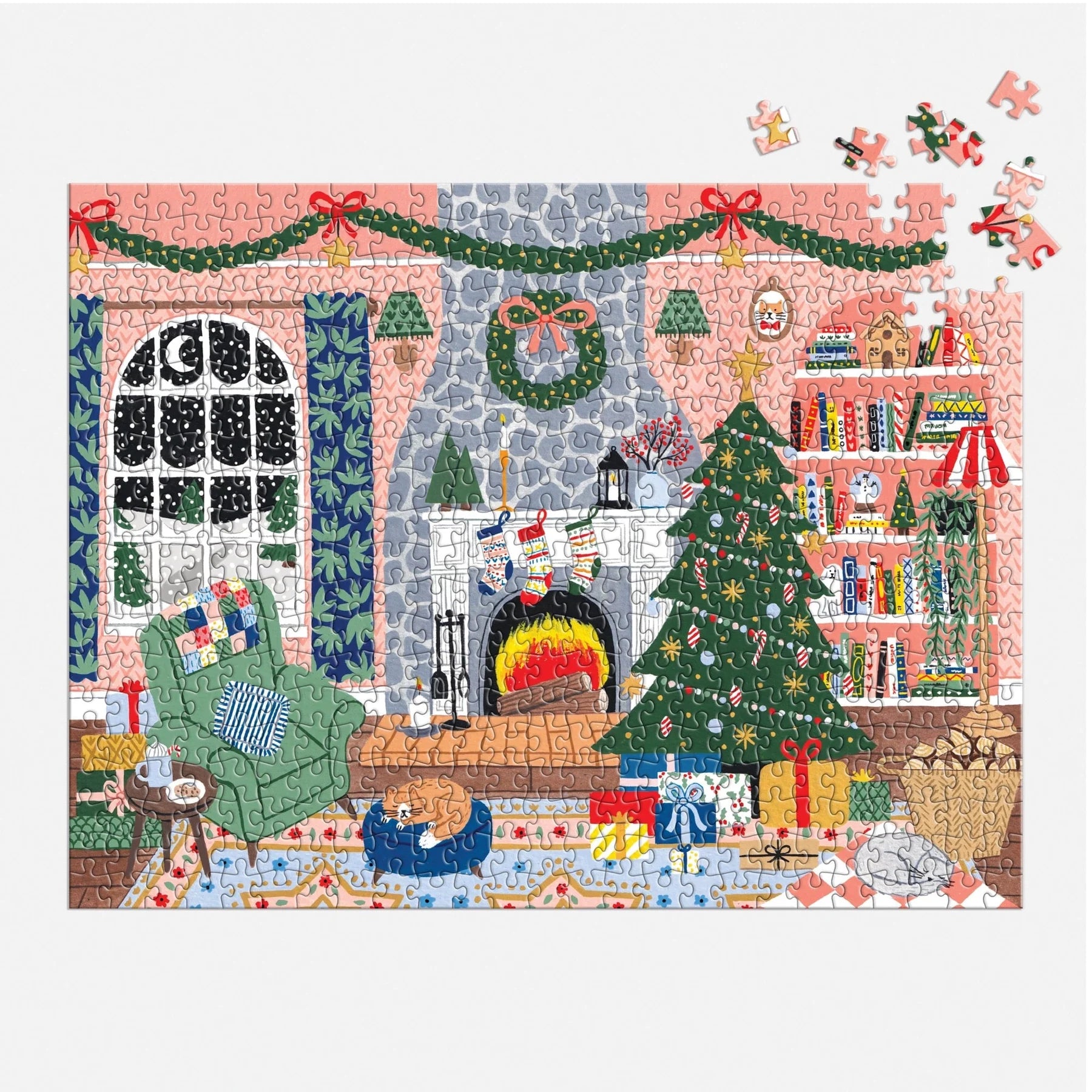 Home for the Holidays Advent Puzzle Calendar - 500pc Jigsaw Puzzle - Galison - littleyoyo.ca