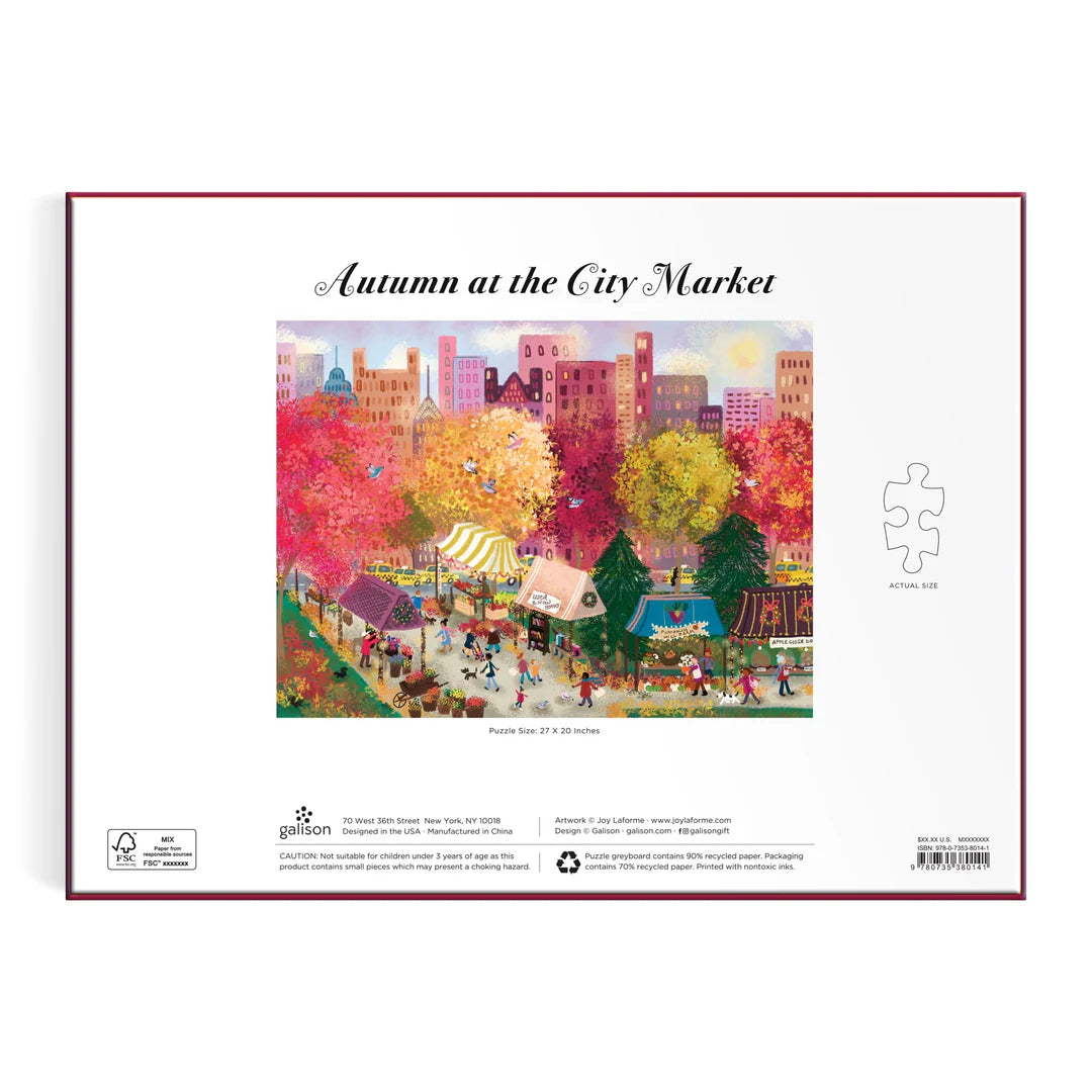 Joy Laforme Autumn at the City Market - 1000pc Jigsaw Puzzle - Galison - littleyoyo.ca