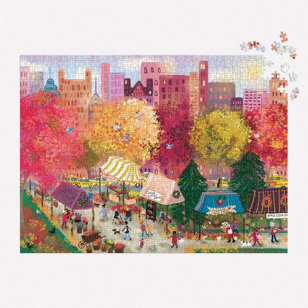 Joy Laforme Autumn at the City Market - 1000pc Jigsaw Puzzle - Galison - littleyoyo.ca