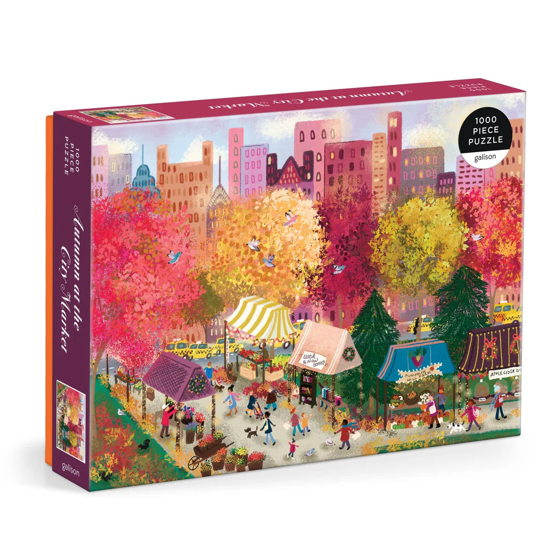Joy Laforme Autumn at the City Market - 1000pc Jigsaw Puzzle - Galison - littleyoyo.ca