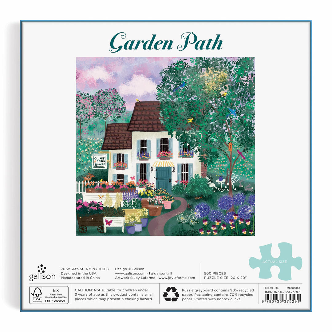 Joy Laforme Garden Path - 500pc Jigsaw Puzzle - Galison - littleyoyo.ca
