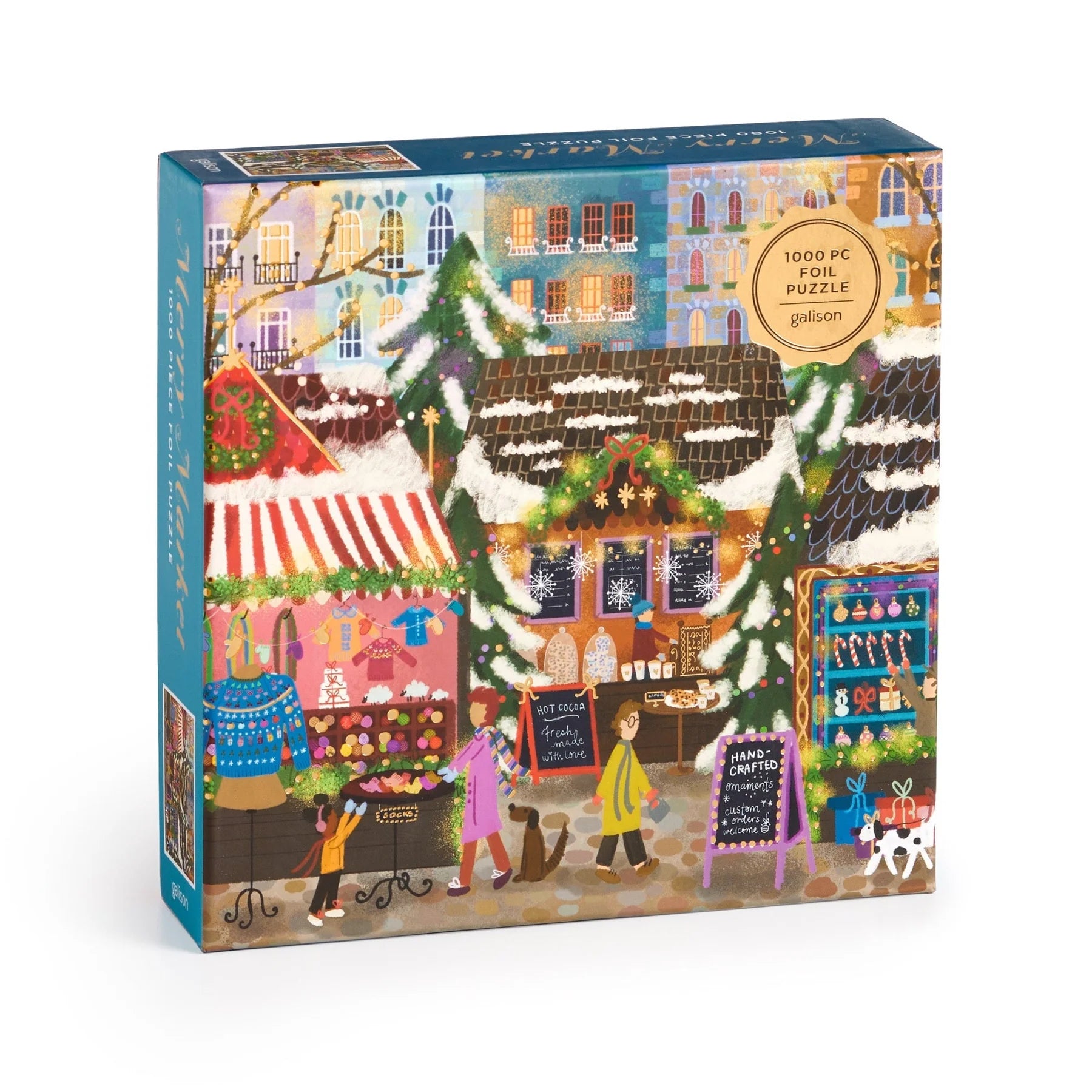 Joy Laforme Merry Market - 1000pc Foil Jigsaw Puzzle - Galison - littleyoyo.ca