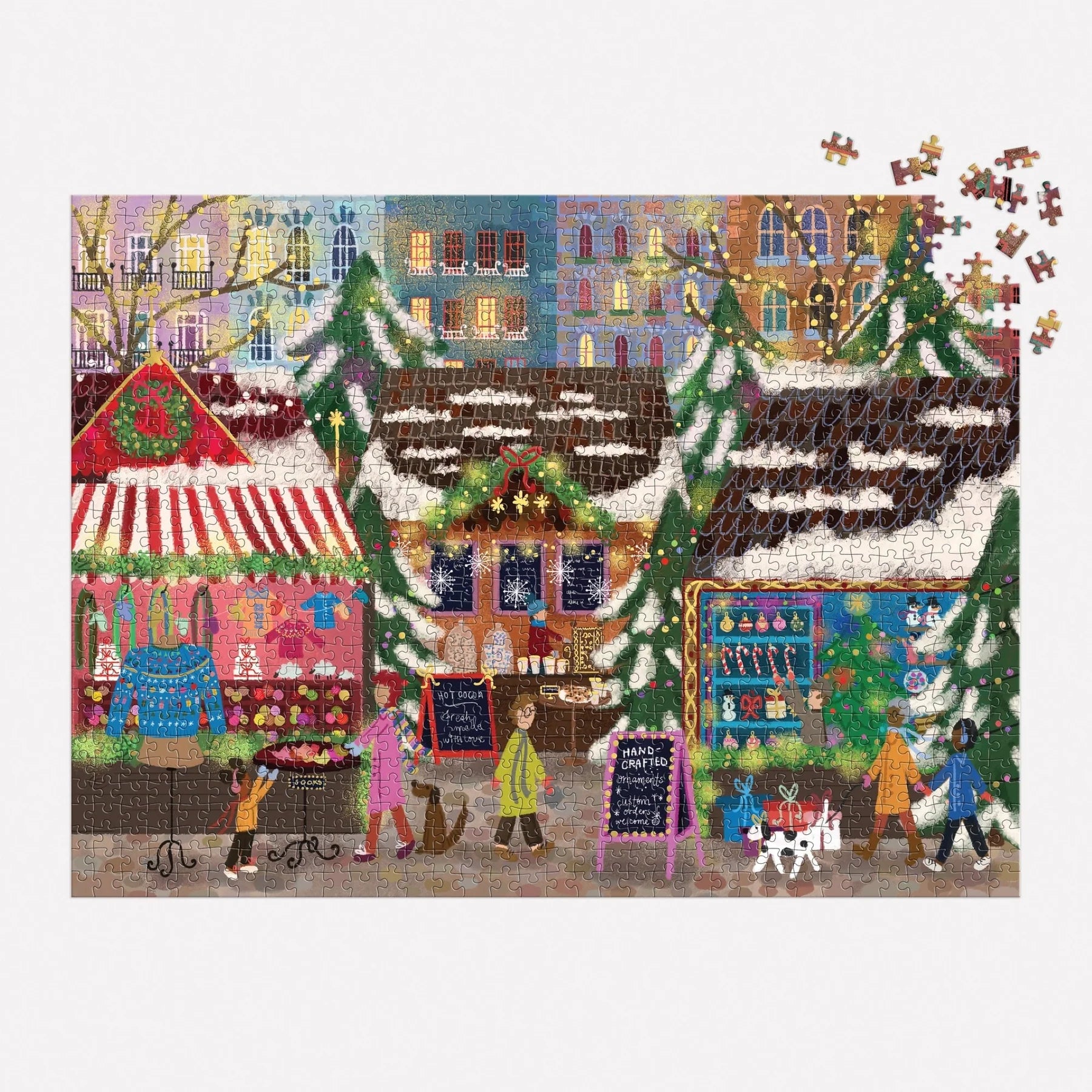 Joy Laforme Merry Market - 1000pc Foil Jigsaw Puzzle - Galison - littleyoyo.ca
