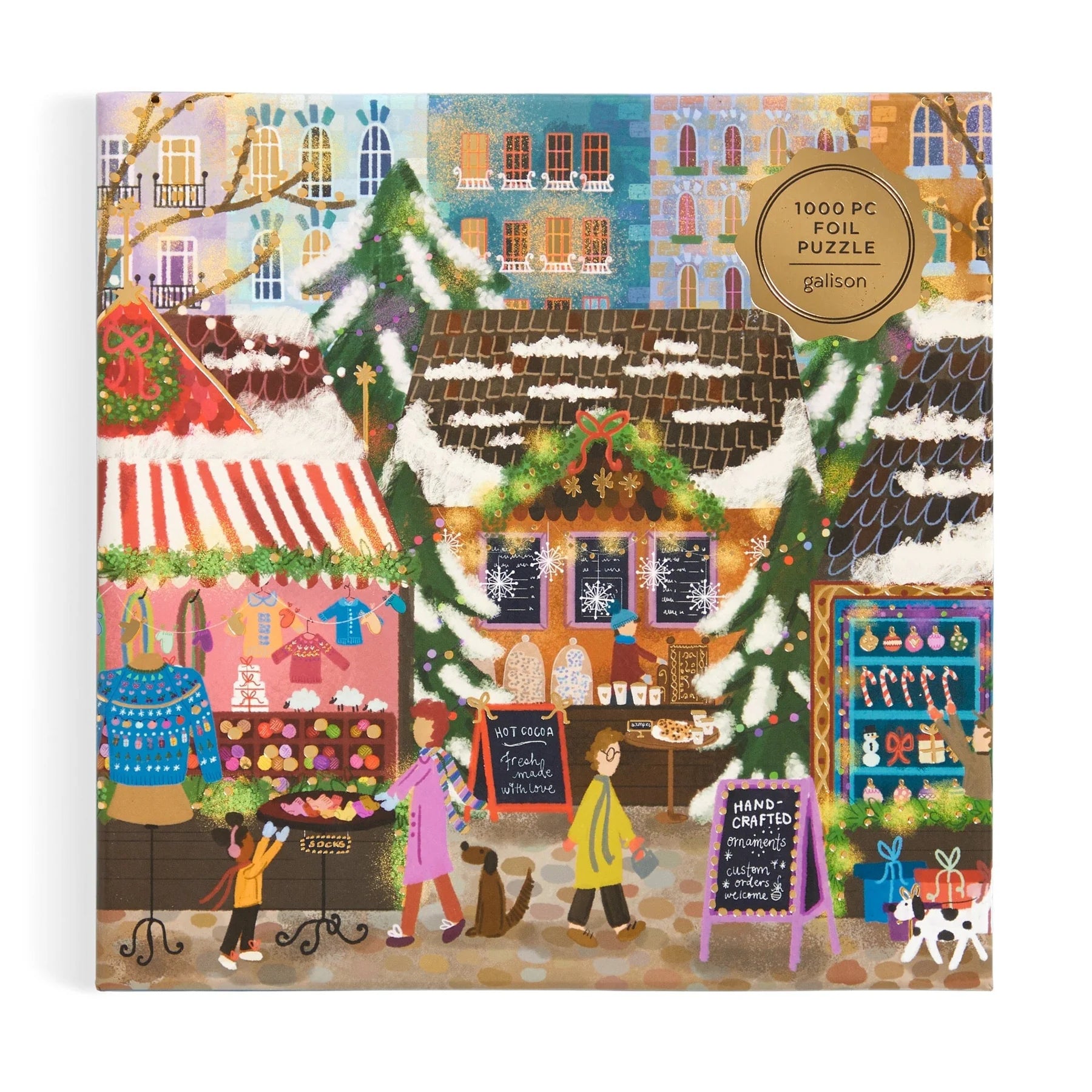 Joy Laforme Merry Market - 1000pc Foil Jigsaw Puzzle - Galison - littleyoyo.ca