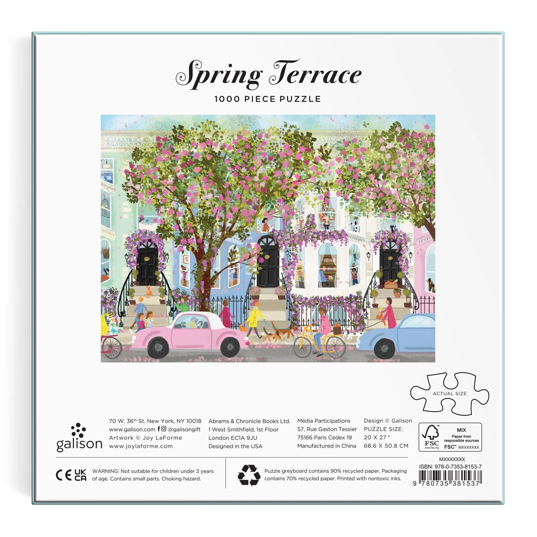Joy Laforme Spring Terrace- 1000pc Jigsaw Puzzle - Galison - littleyoyo.ca