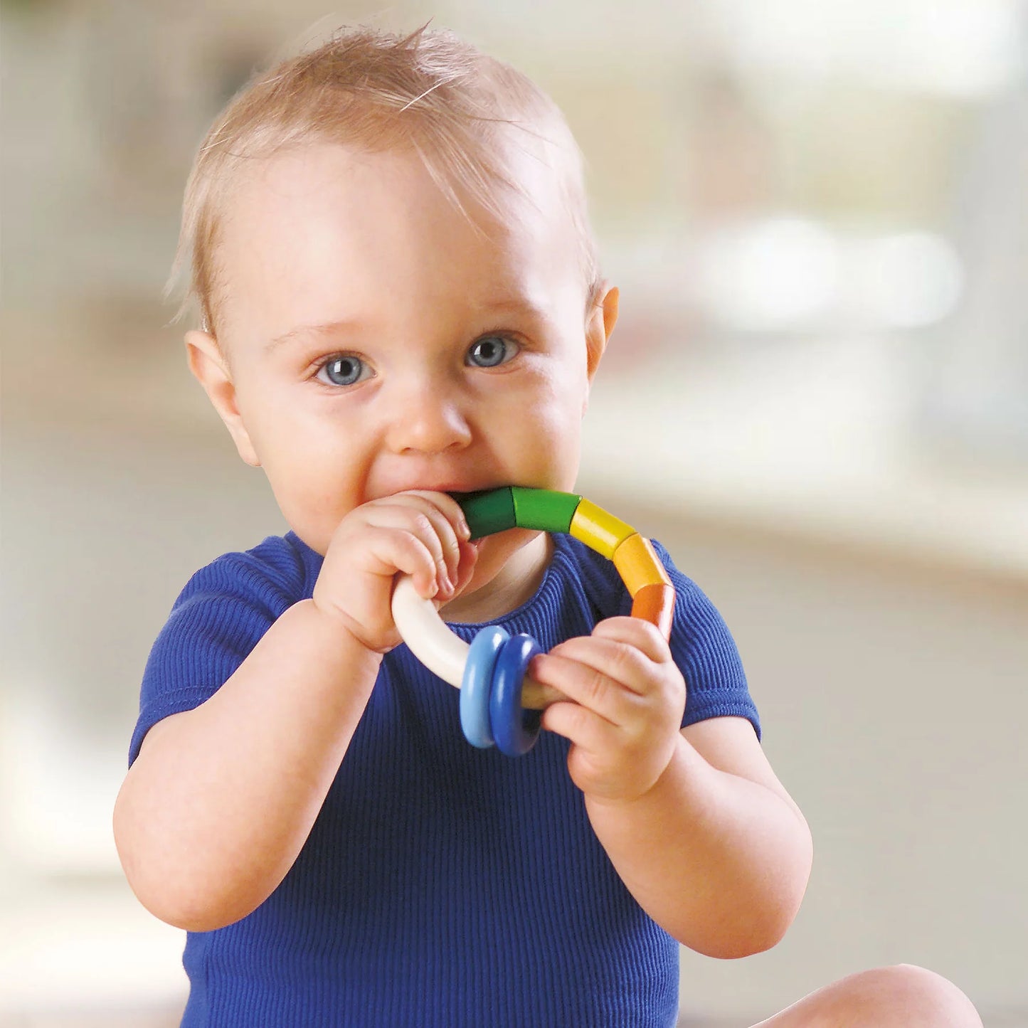 HABA - Clutching Toy Kringelring Wooden Baby Rattle