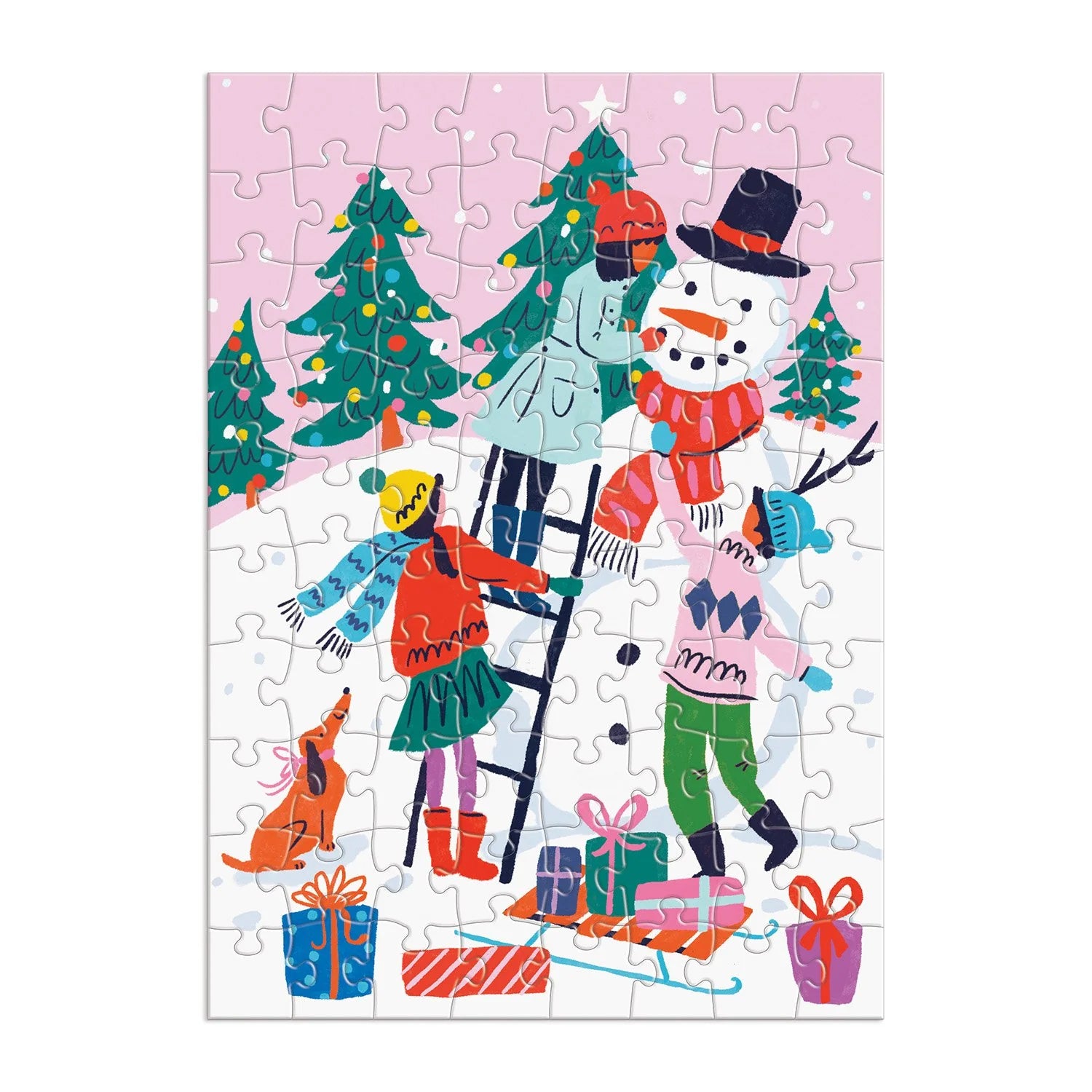 Louise Cunningham Merry and Bright 12 Days of Christmas Advent Puzzle Calendar - Galison - littleyoyo.ca