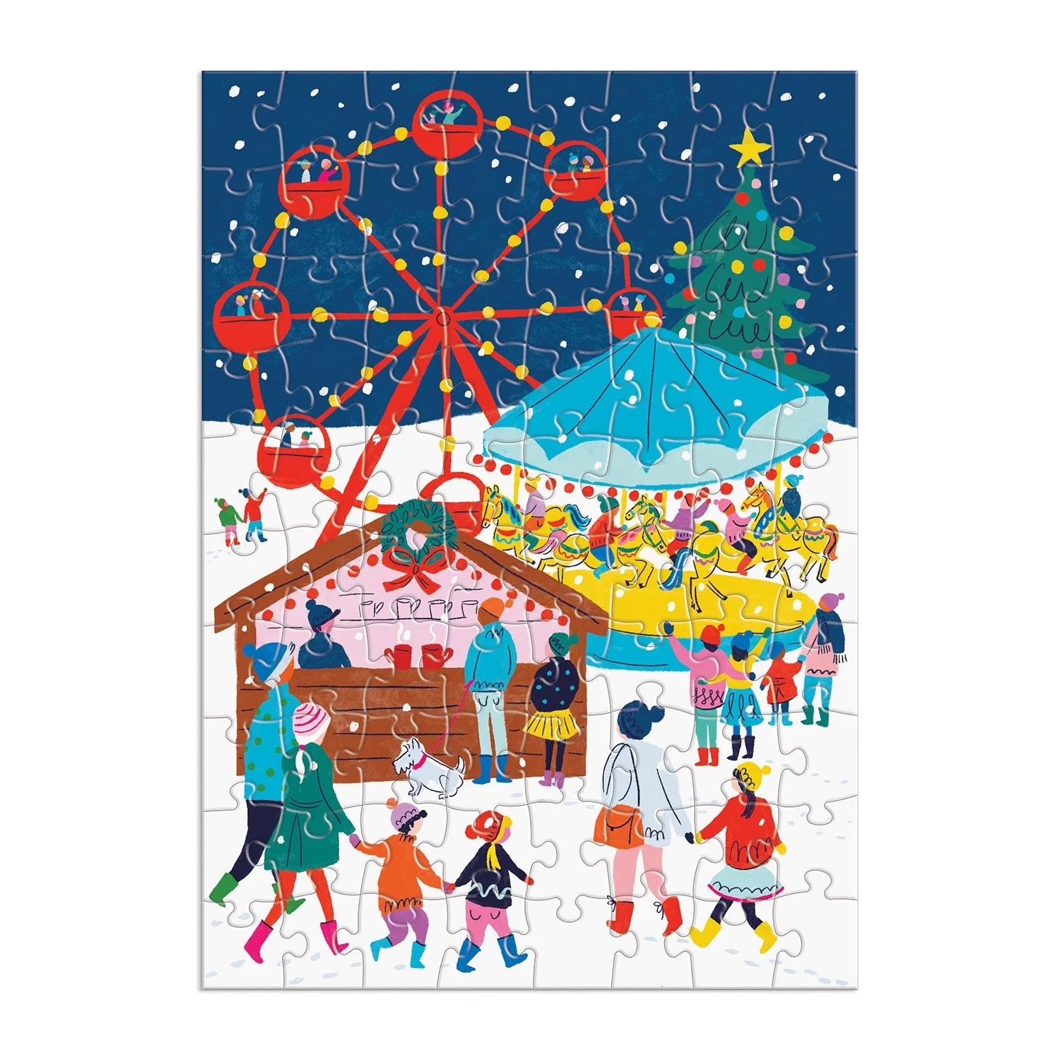 Louise Cunningham Merry and Bright 12 Days of Christmas Advent Puzzle Calendar - Galison - littleyoyo.ca