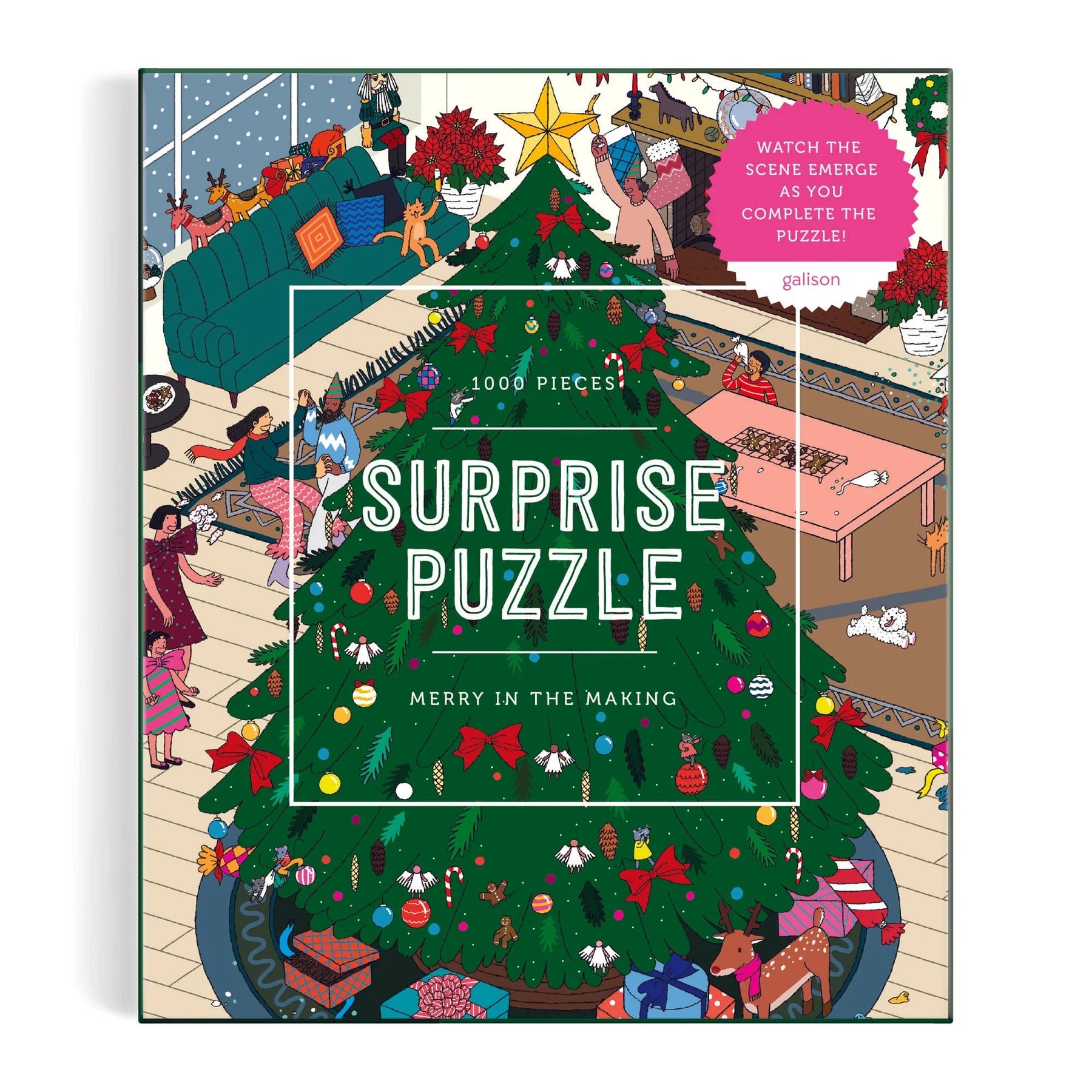 Merry In The Making - 1000pc Surprise Jigsaw Puzzle - Galison - littleyoyo.ca