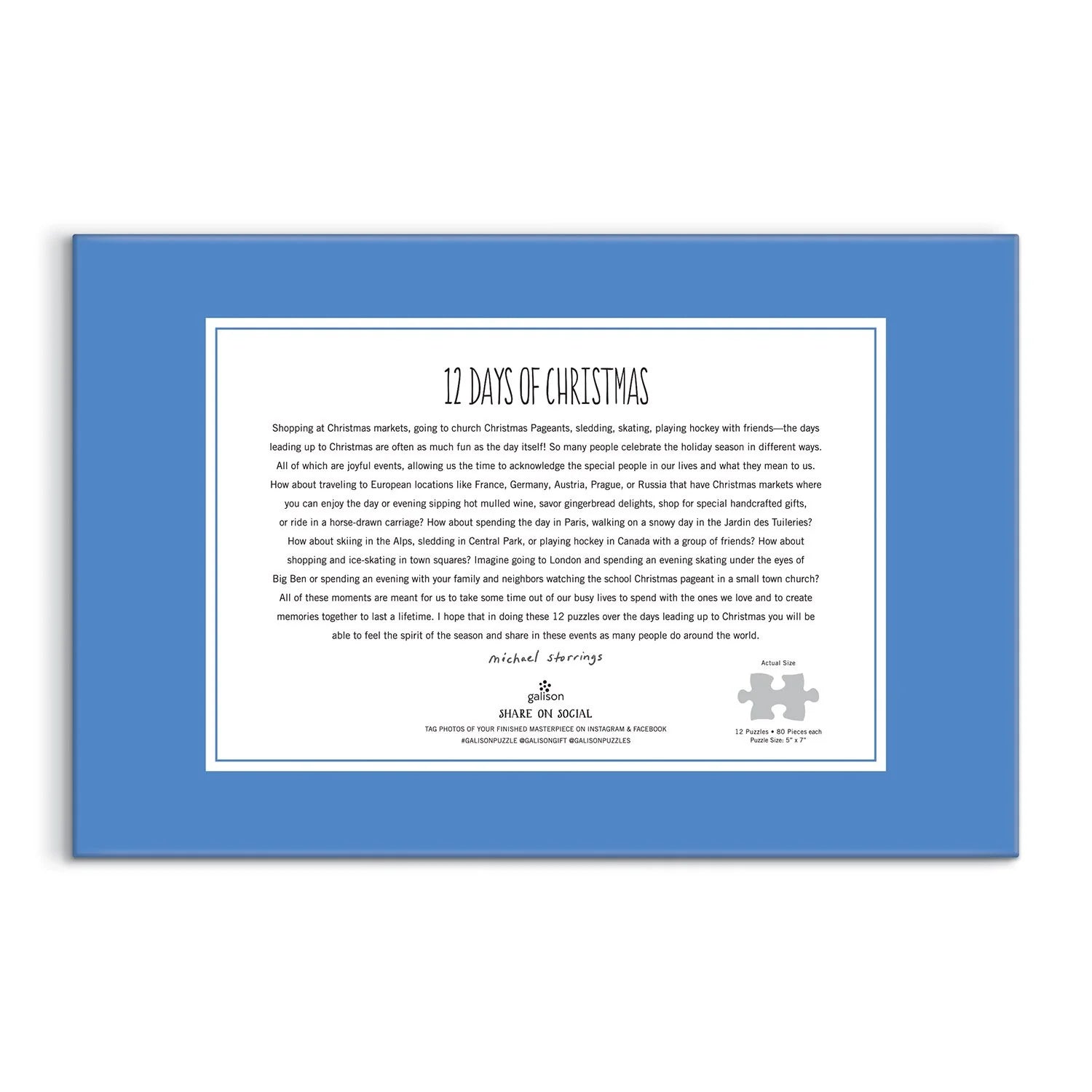 Michael Storrings 12 Days of Christmas Advent Puzzle Calendar - Galison - littleyoyo.ca