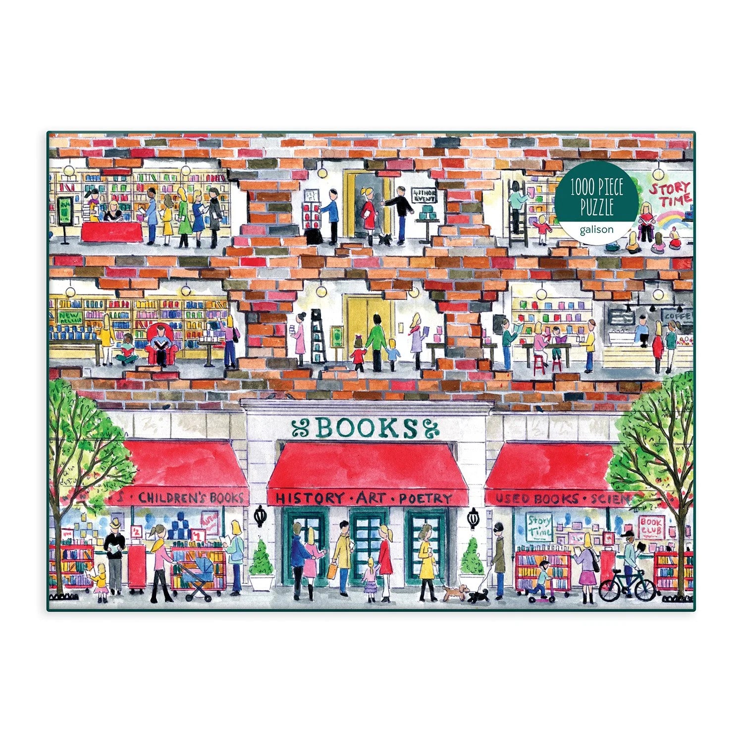 Michael Storrings A Day at the Bookstore - 500pc Jigsaw Puzzle - Galison - littleyoyo.ca