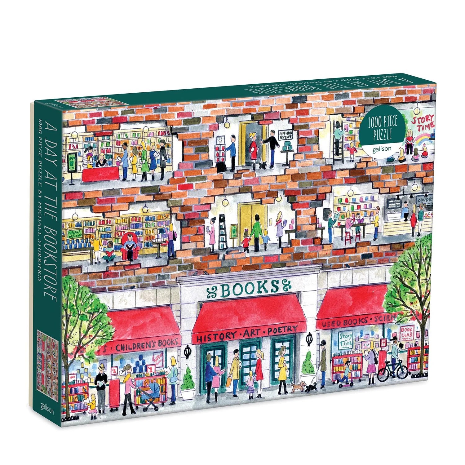 Michael Storrings A Day at the Bookstore - 500pc Jigsaw Puzzle - Galison - littleyoyo.ca