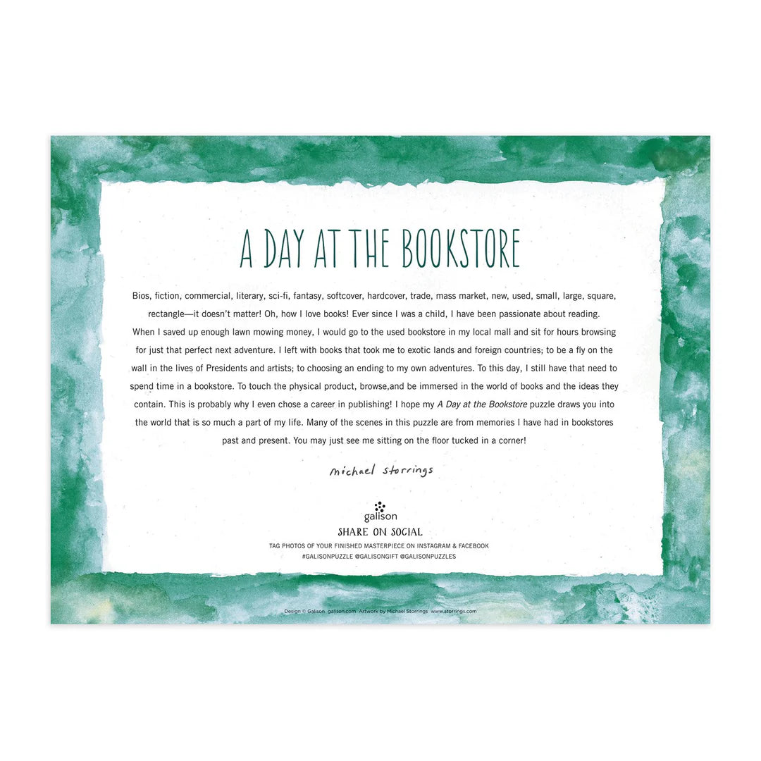 Michael Storrings A Day at the Bookstore - 500pc Jigsaw Puzzle - Galison - littleyoyo.ca