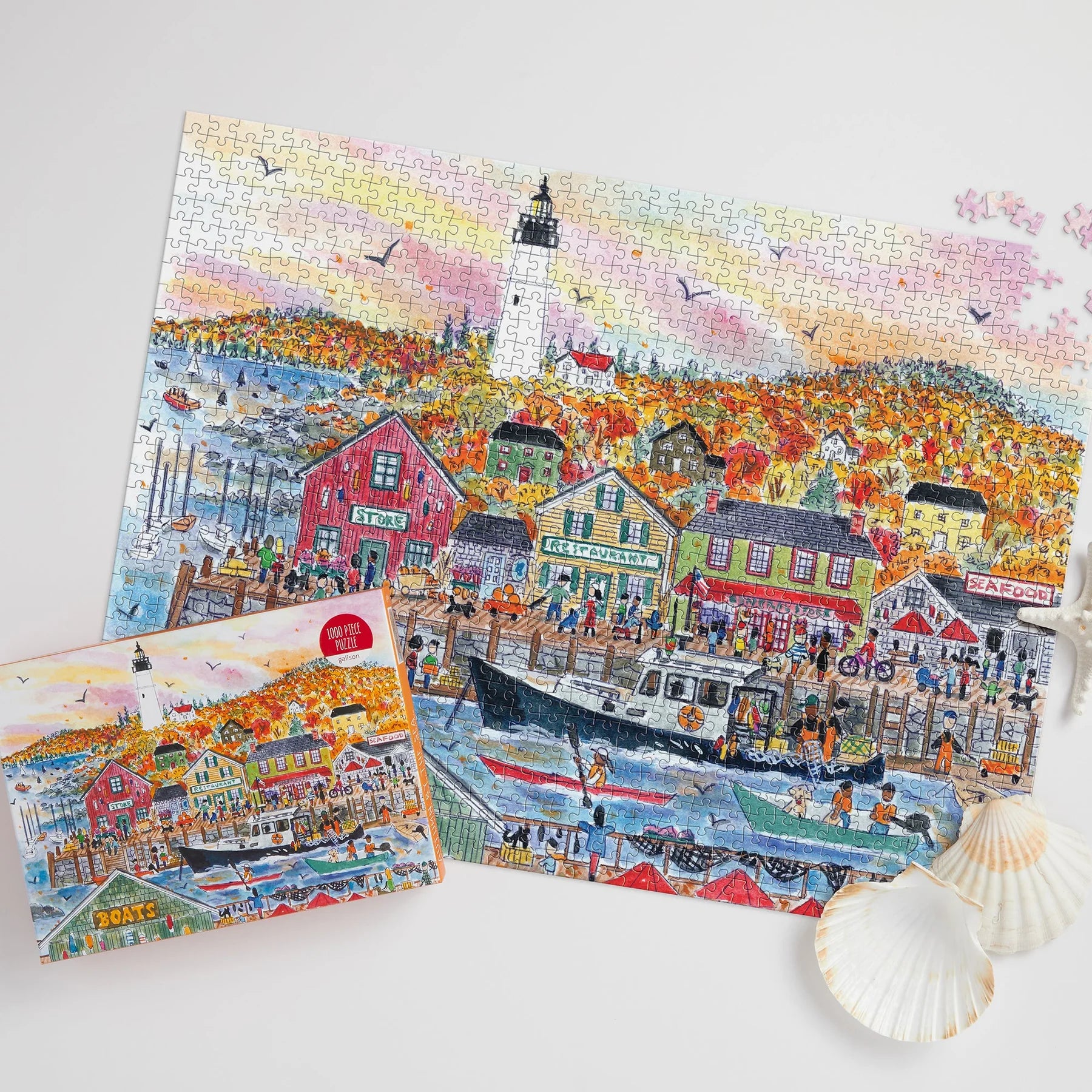 Michael Storrings Autumn By the Sea- 1000 Piece Jigsaw Puzzle - Galison - littleyoyo.ca