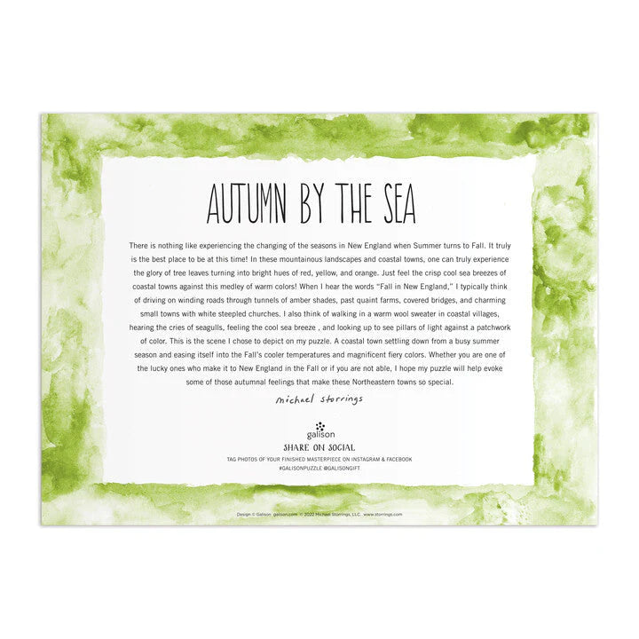 Michael Storrings Autumn By the Sea- 1000 Piece Jigsaw Puzzle - Galison - littleyoyo.ca