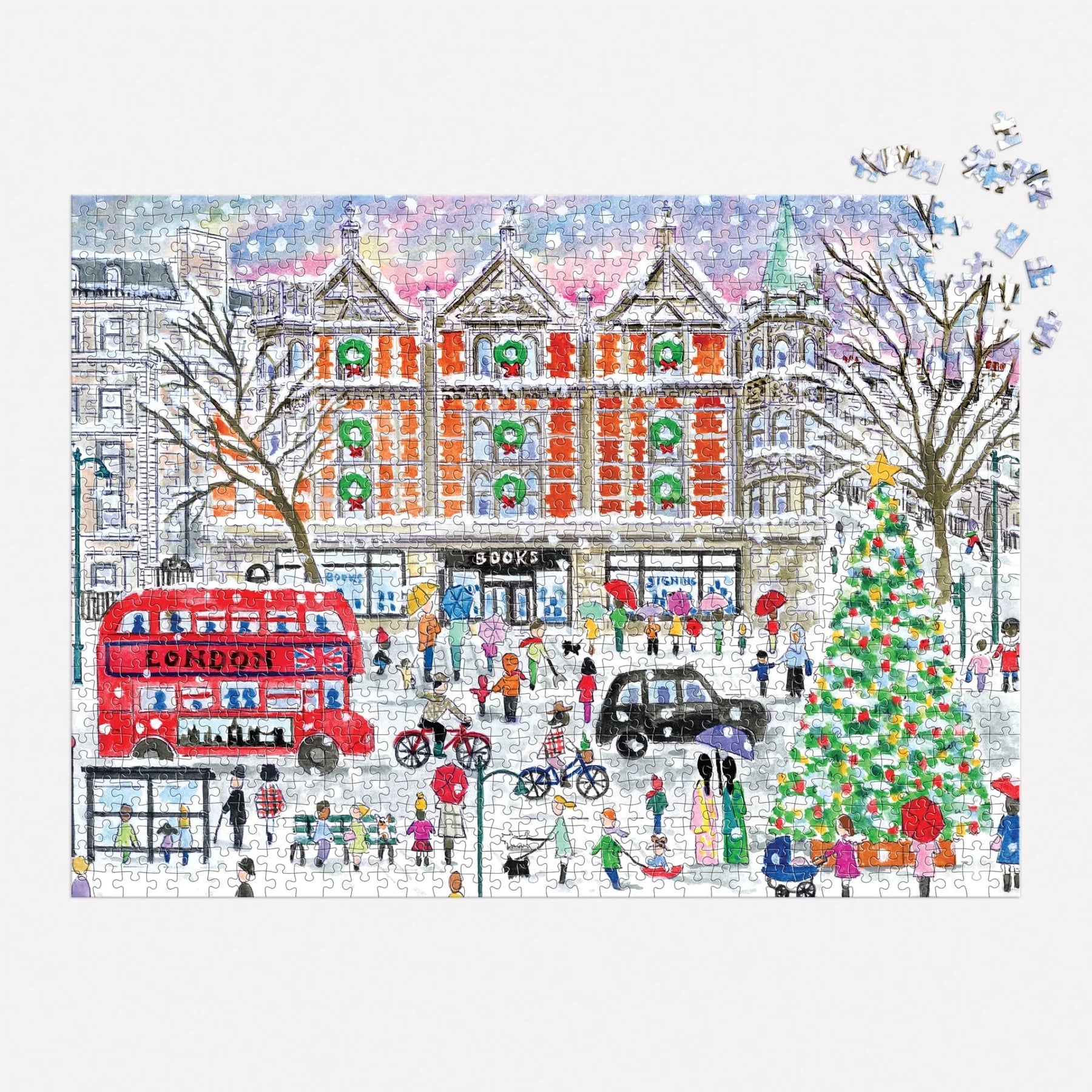 Michael Storrings Christmas in London - 1000 Piece Jigsaw Puzzle - Galison - littleyoyo.ca