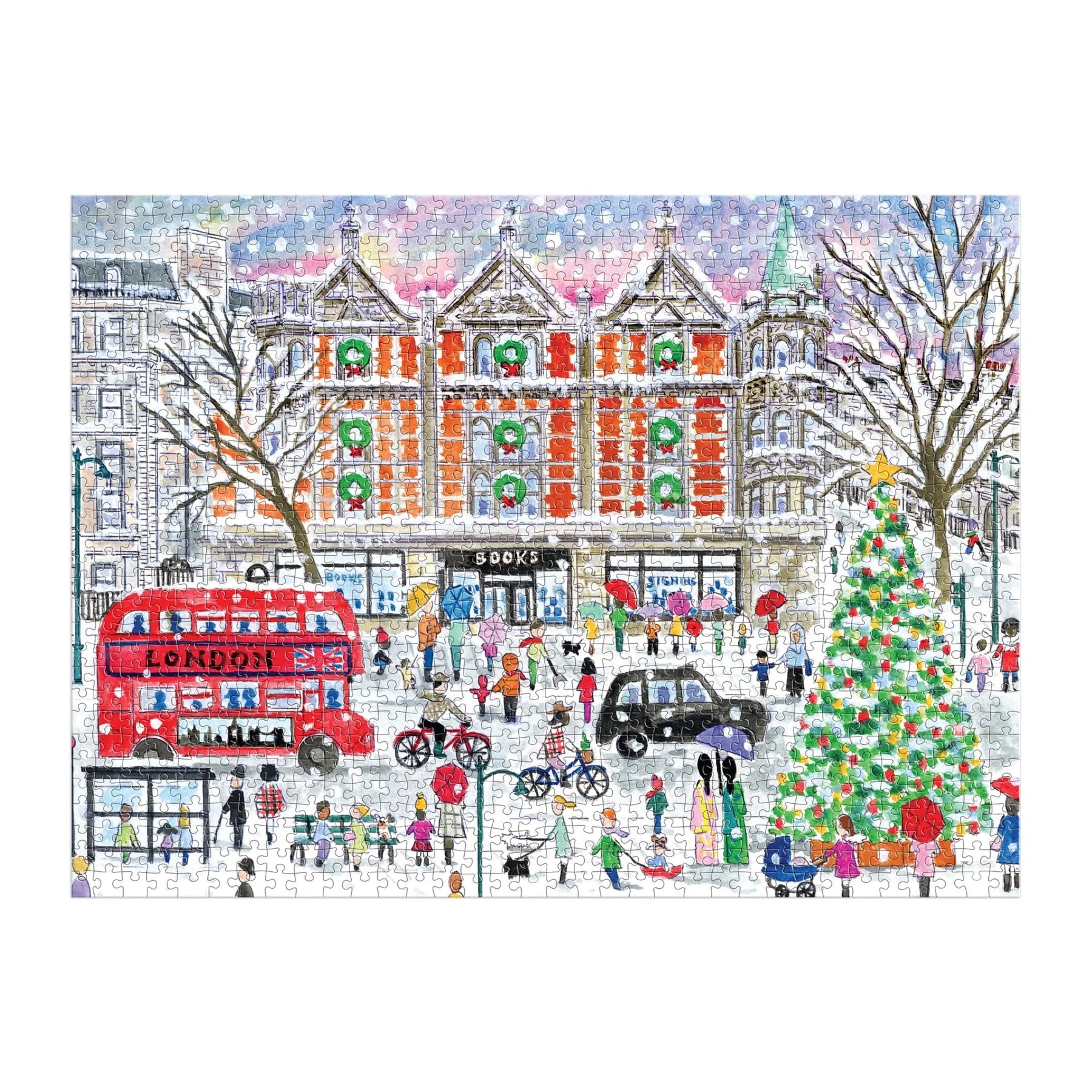 Michael Storrings Christmas in London - 1000 Piece Jigsaw Puzzle - Galison - littleyoyo.ca