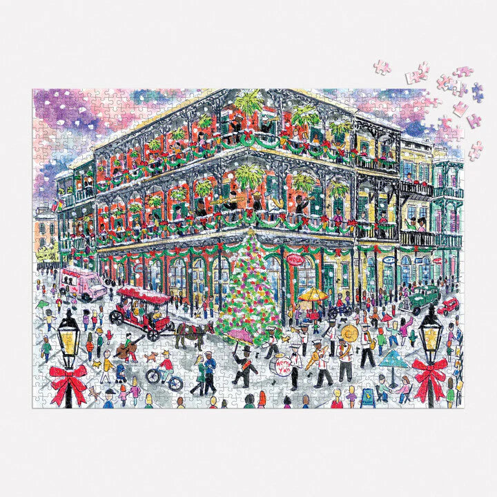 Michael Storrings Christmas in New Orleans - 1000 Piece Jigsaw Puzzle - Galison - littleyoyo.ca
