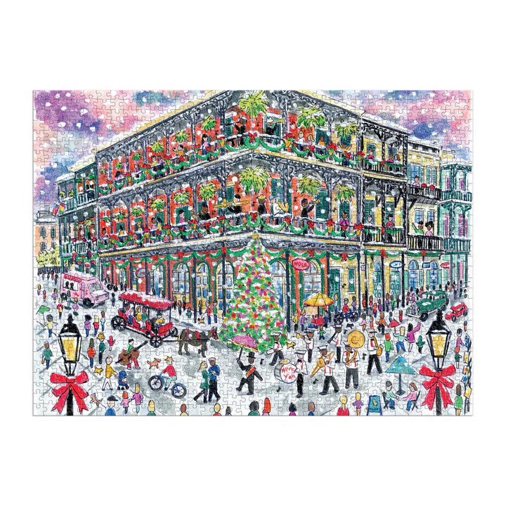 Michael Storrings Christmas in New Orleans - 1000 Piece Jigsaw Puzzle - Galison - littleyoyo.ca