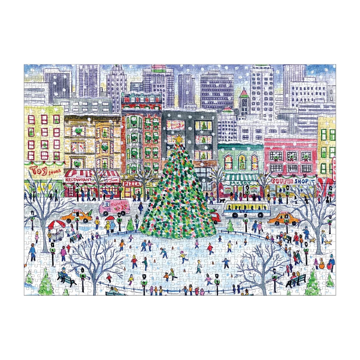 Michael Storrings Christmas in the City - 1000 Piece Jigsaw Puzzle - Galison - littleyoyo.ca