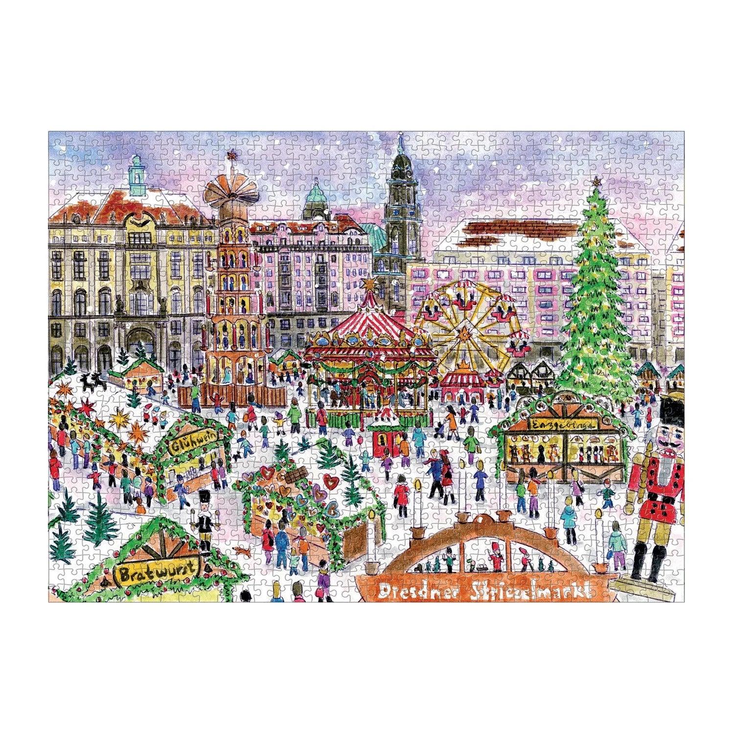 Michael Storrings Christmas Market - 1000 Piece Jigsaw Puzzle - Galison - littleyoyo.ca