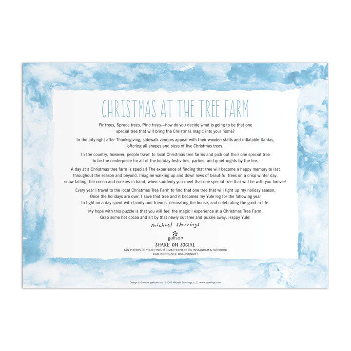 Michael Storrings Christmas Tree Farm - 1000 Piece Foil Jigsaw Puzzle - Galison - littleyoyo.ca