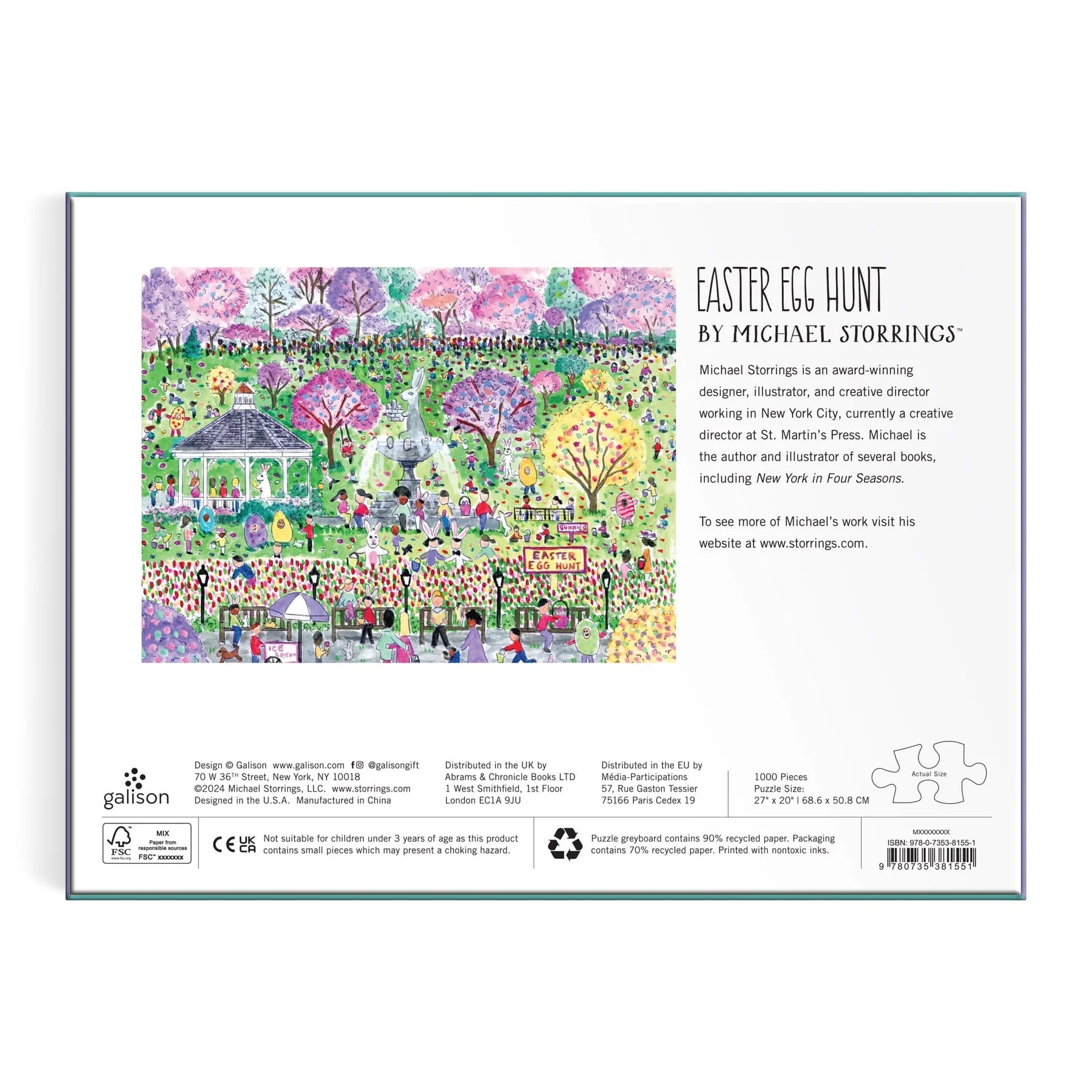 Michael Storrings Easter Egg Hunt - 1000pc Jigsaw Puzzle - Galison - littleyoyo.ca
