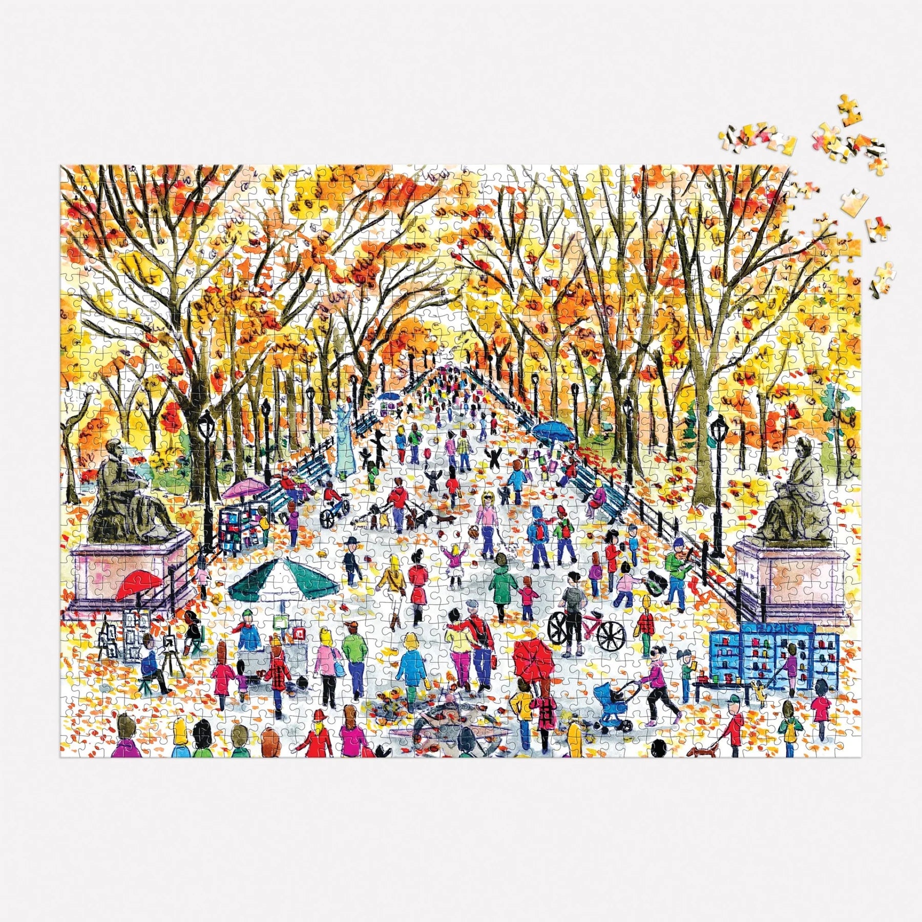 Michael Storrings Fall in Central Park - 1000 Piece Jigsaw Puzzle - Galison - littleyoyo.ca