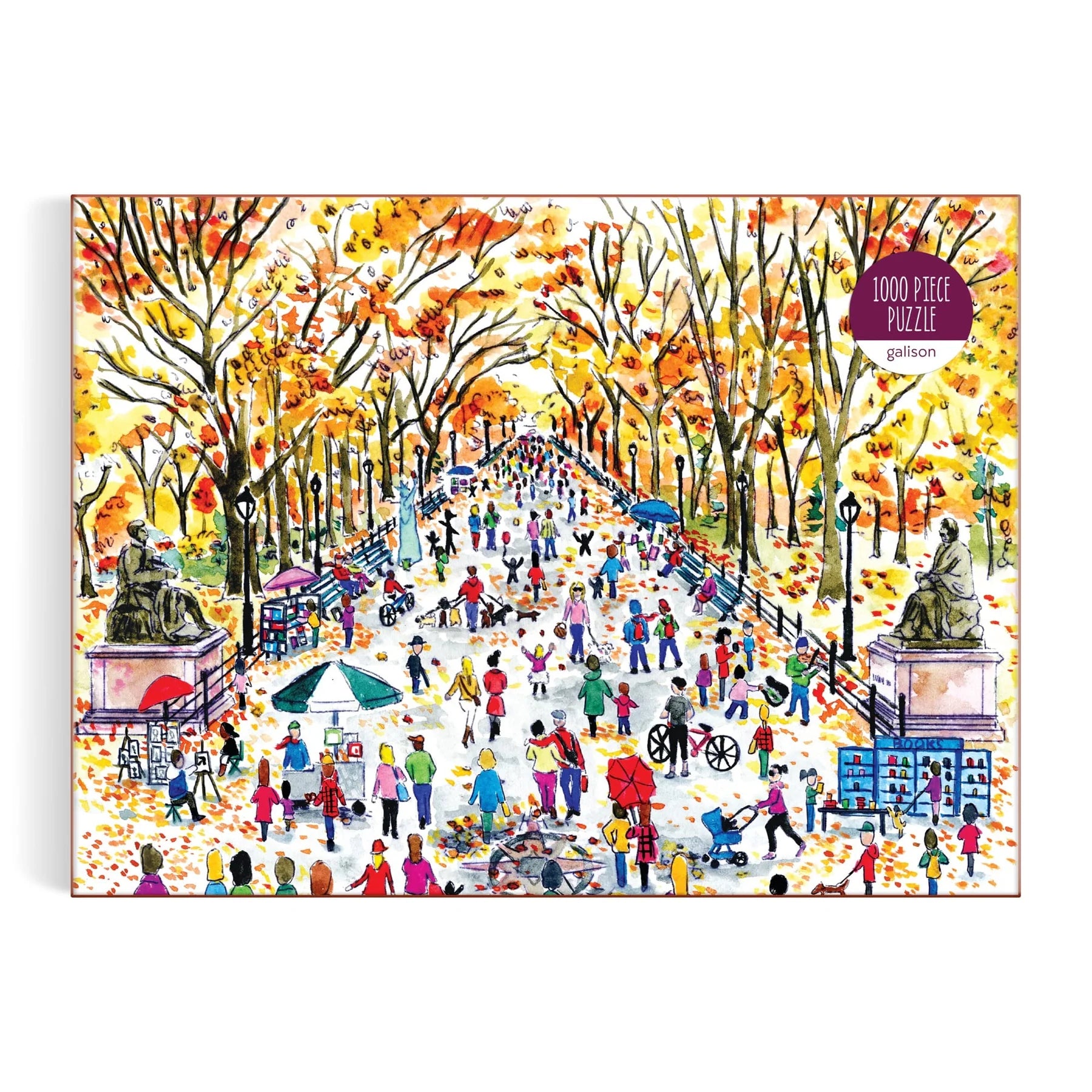 Michael Storrings Fall in Central Park - 1000 Piece Jigsaw Puzzle - Galison - littleyoyo.ca