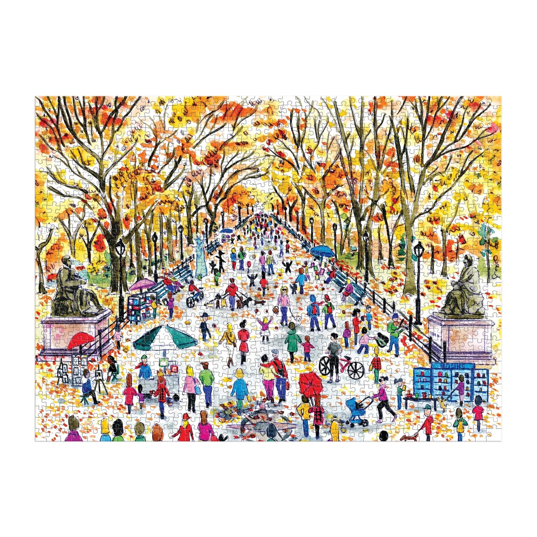 Michael Storrings Fall in Central Park - 1000 Piece Jigsaw Puzzle - Galison - littleyoyo.ca