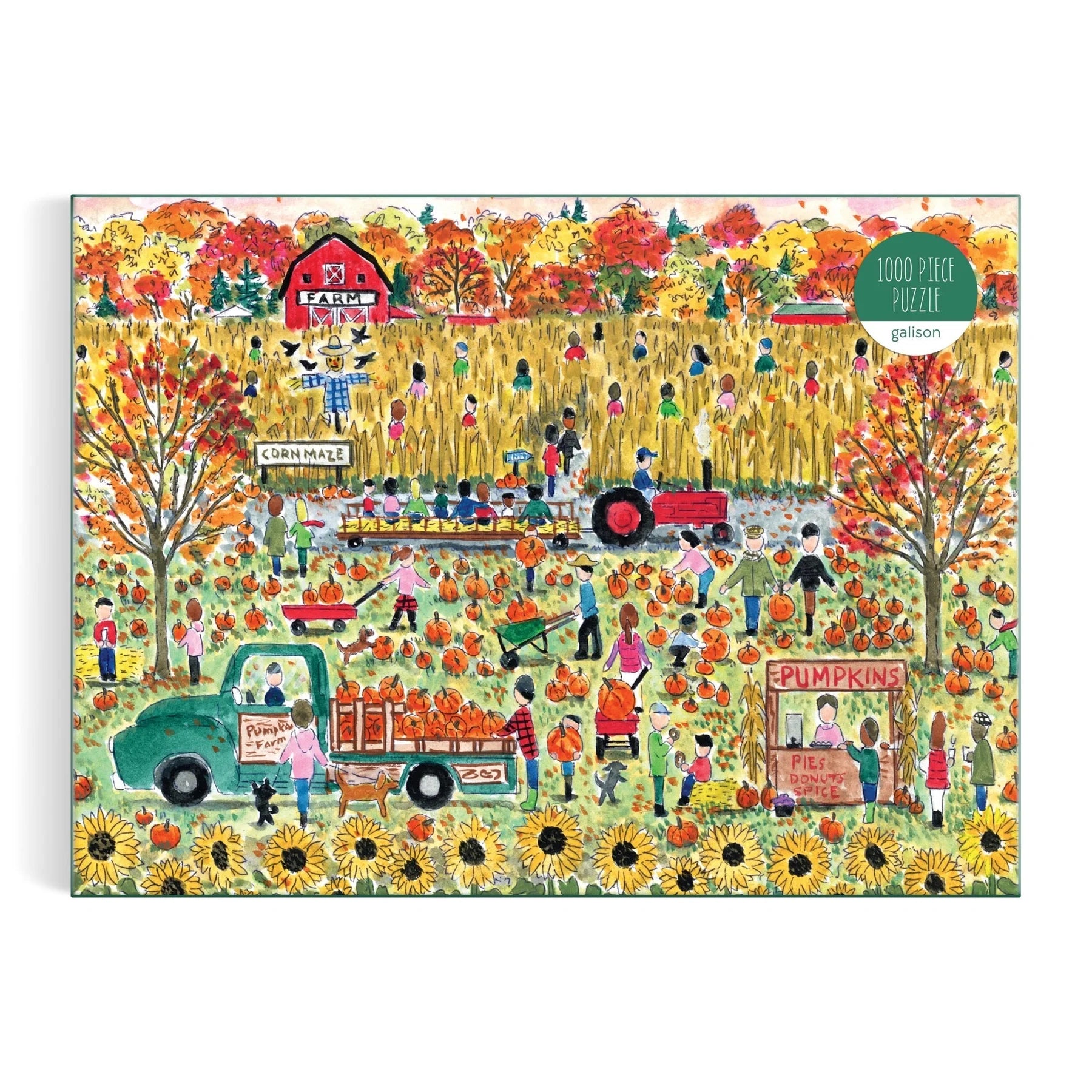 Michael Storrings Pumpkin Patch - 1000 Piece Jigsaw Puzzle - Galison - littleyoyo.ca
